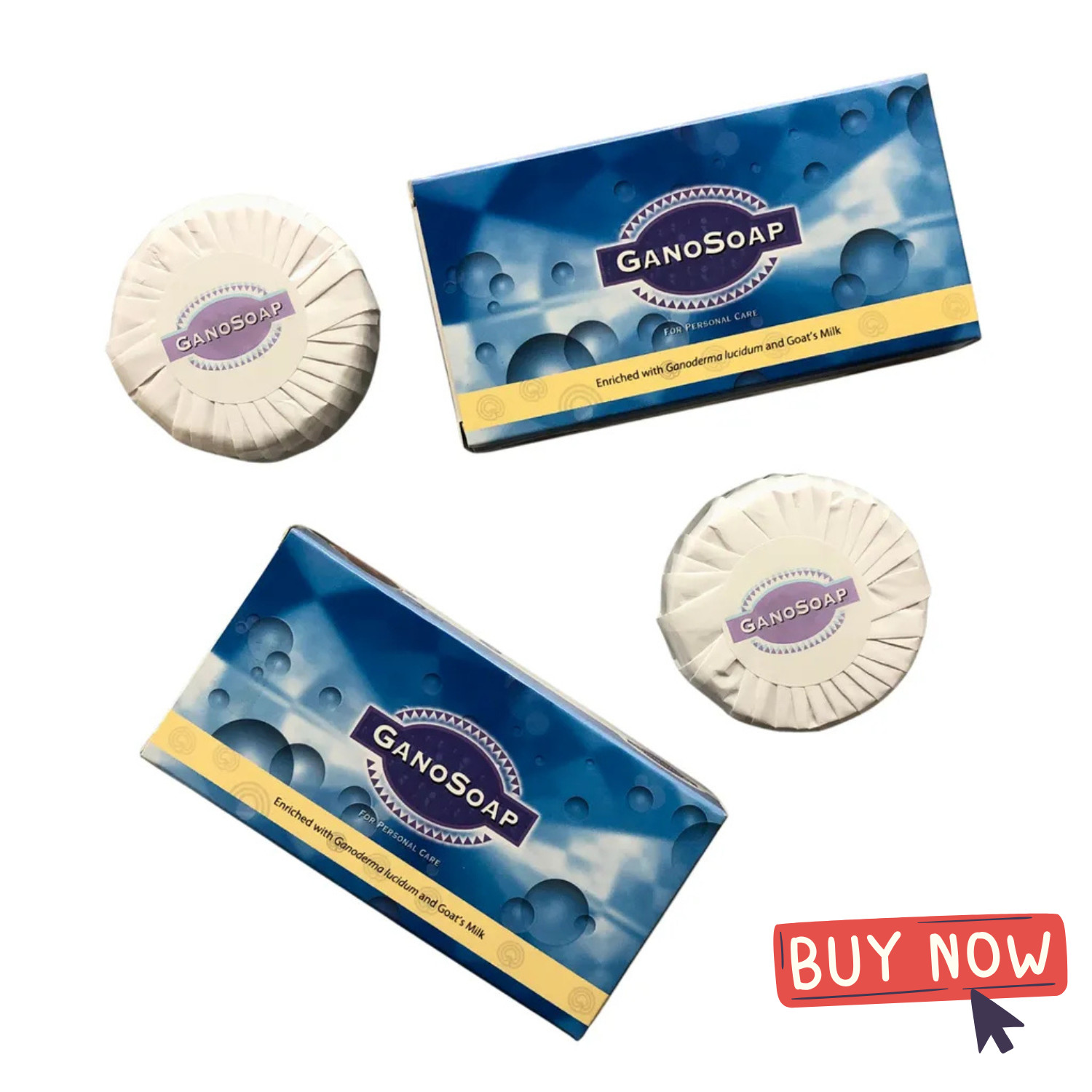 Gano Excel Soap Original Enrich Ganoderma Goat Milk 1 Box (2 pcs x 100g / Box)