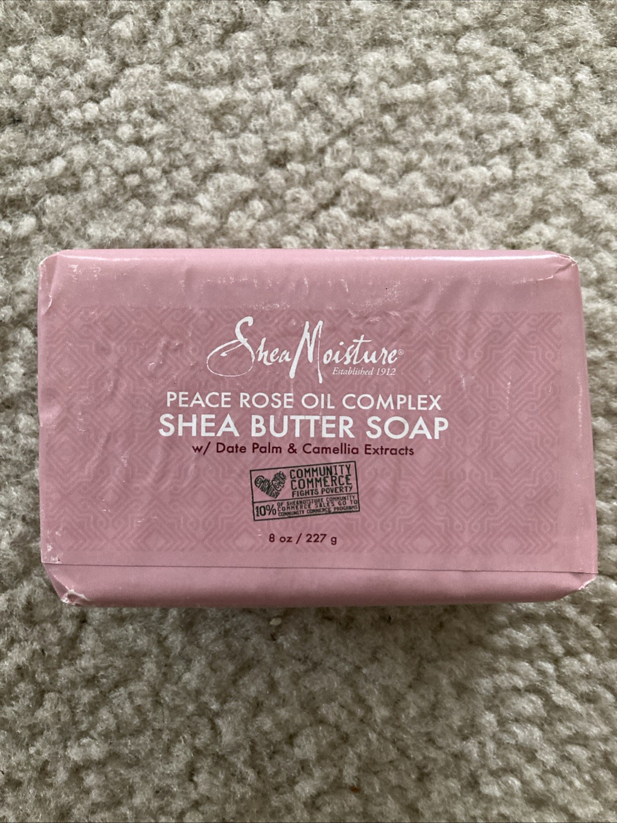 Shea Moisture Peace Rose Oil Complex Shea Butter Soap w/ Date Palm & Camellia