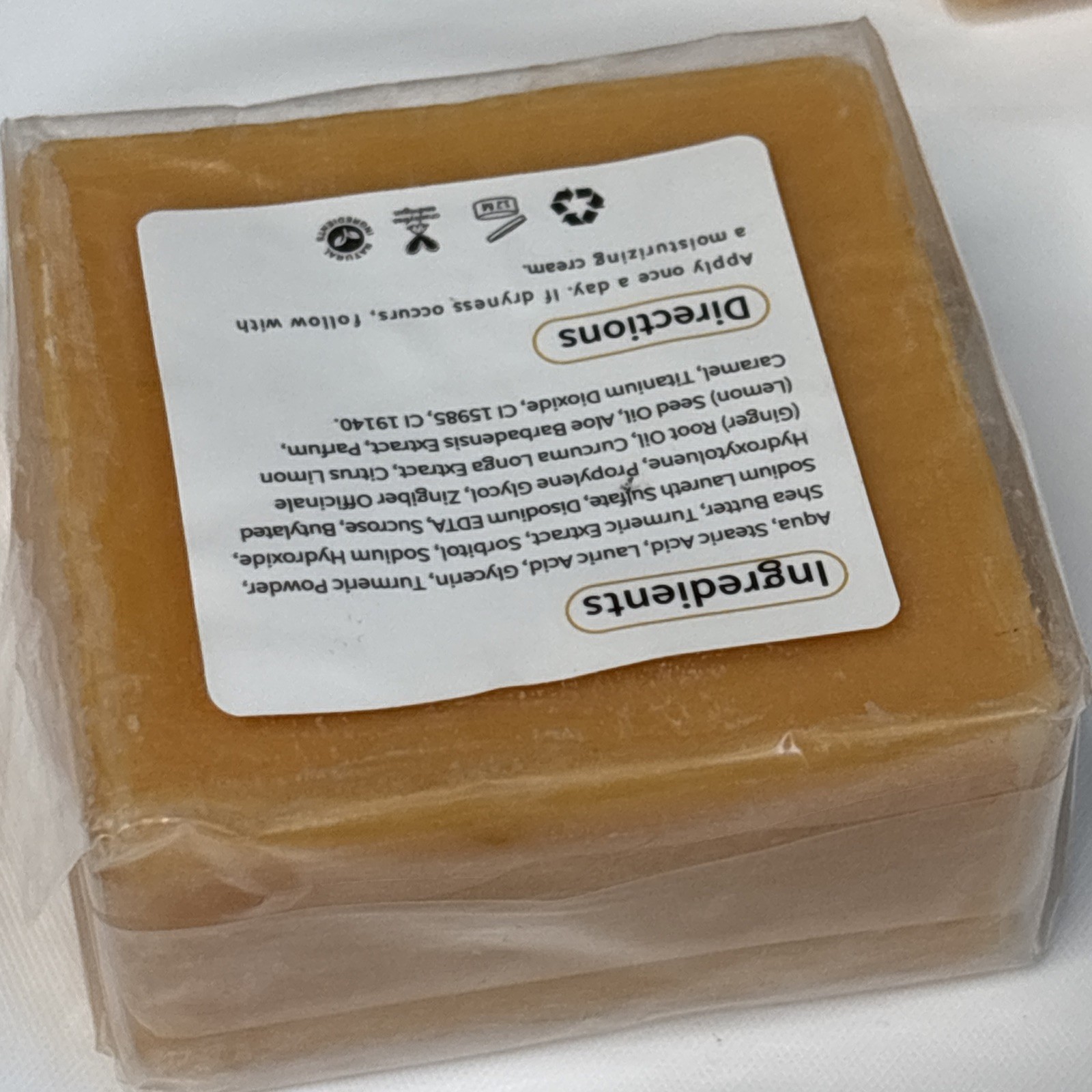 Lot of 4 Small Liyalan Bar Soap Turmeric 110g Each NEW Facial Cleanser body Wash