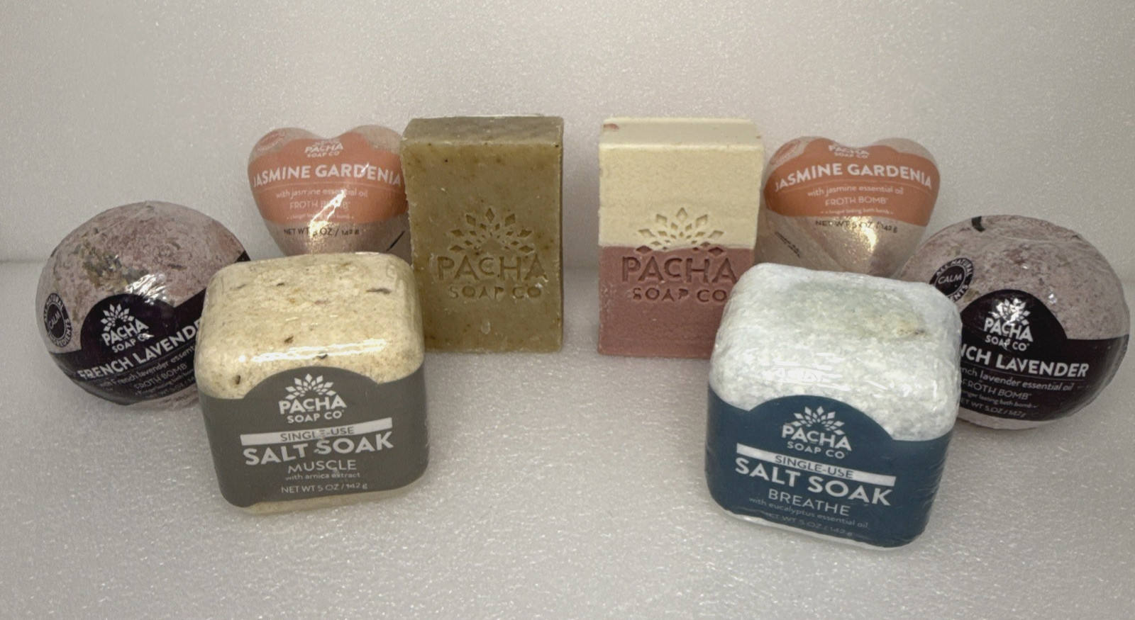 Pacha Soap Lot of 8 Mixed Bath Soap Froth Bomb Muscle Breathe Relax Great Gifts!