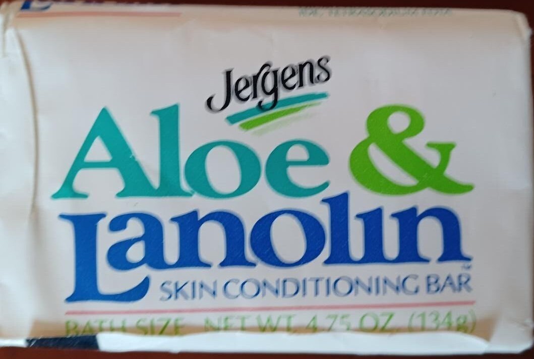 Vtg 1985 Jergens Aloe & Lanolin Skin Conditioning Soap Bar 3pk 4.75oz NOS Prop
