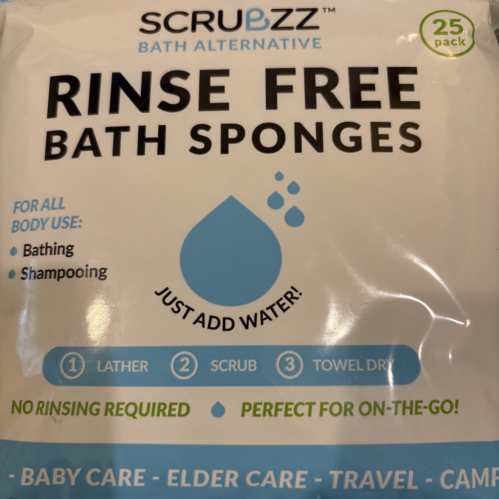 Disposable No Rinse Bathing Wipes – 25 Pack – All-in-1 Single Use Shower Wipes**