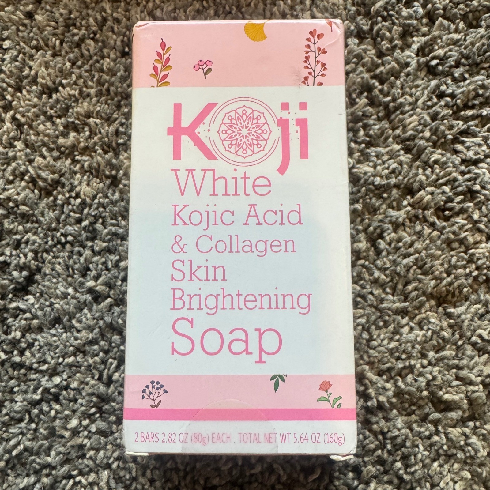 Koji White Kojic Acid & Collagen Skin Brightening Soap 2 Bars 2.82oz Each NEW