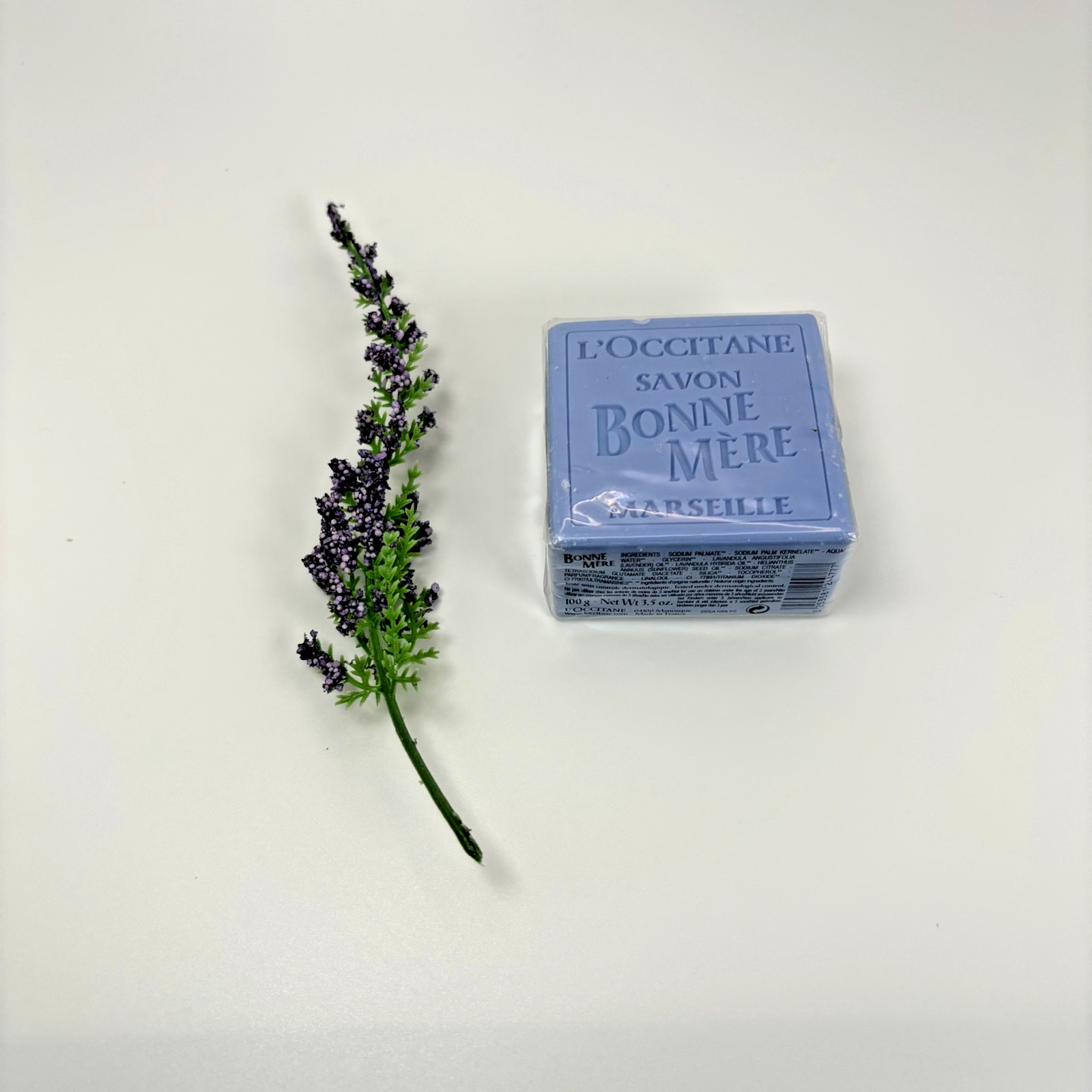 L’Occitane Savon Bonne Mere Marseille Purple Lavender SOAP 3.5 oz. 100g SEALED