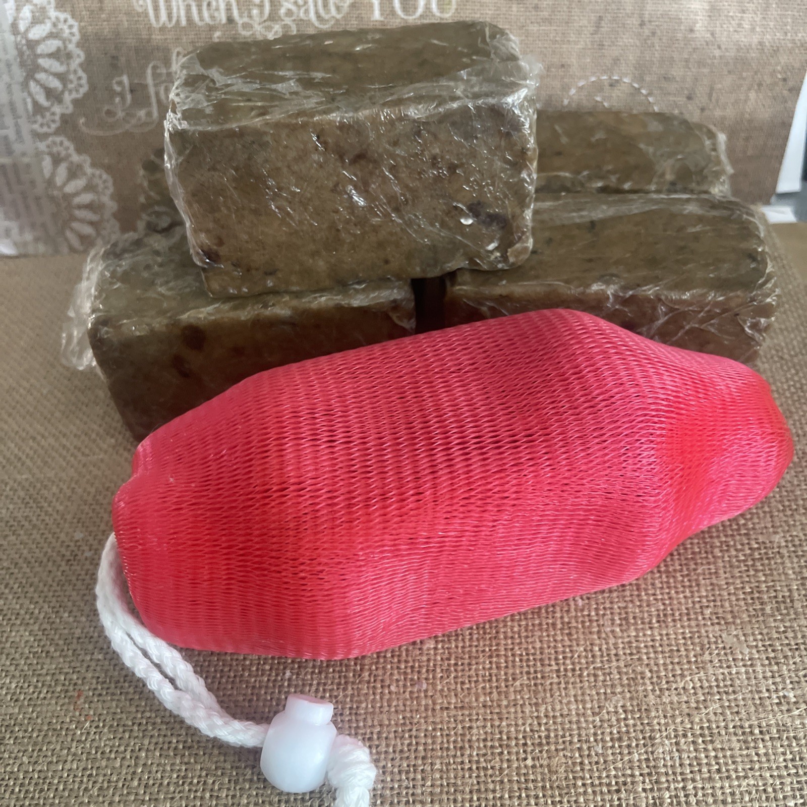 Raw African Black Soap 100% Natural Unrefined Ghana Premium 8oz FREE SOAP SAVER
