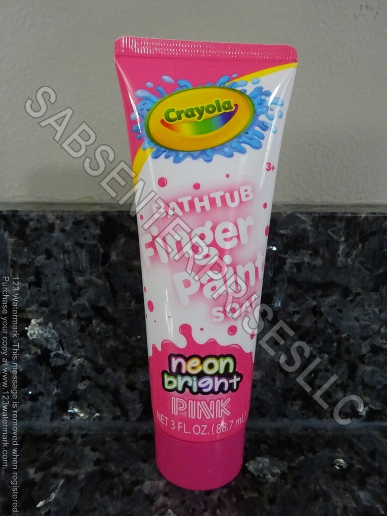 12 Crayola Kids Bathtub Finger Paint Soap Neon Bright 7 Purple & 5 Pink 3 FL oz.