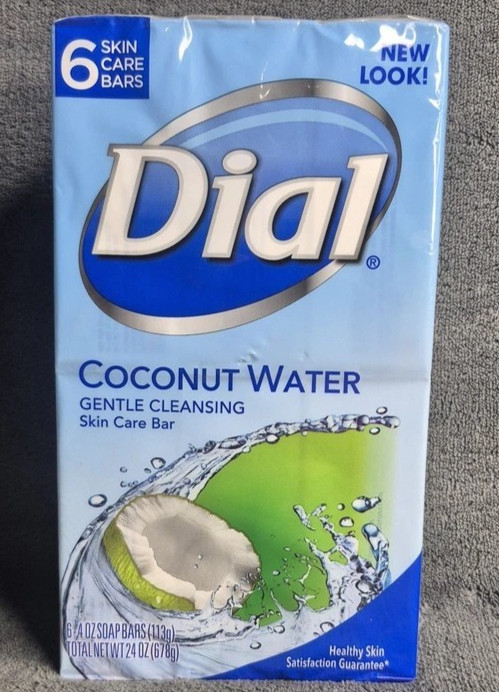 ✅️Make Offer✅️Dial Coconut Water Bar Soap Skin Gentle Clean 4 Ounce, 6 Bar Pack