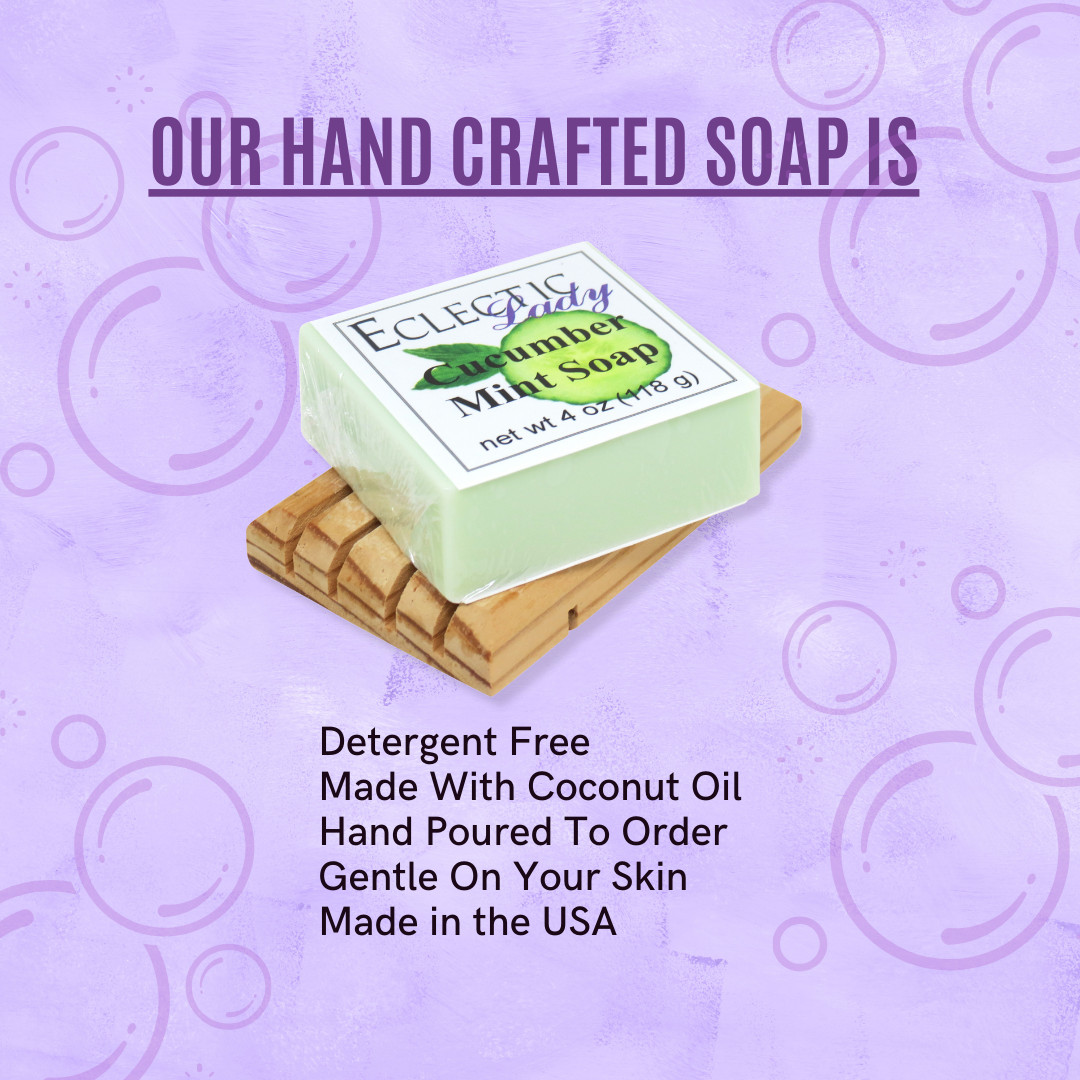 Eucalyptus Spearmint Glycerin Soap by Eclectic Lady, 4 oz Bar