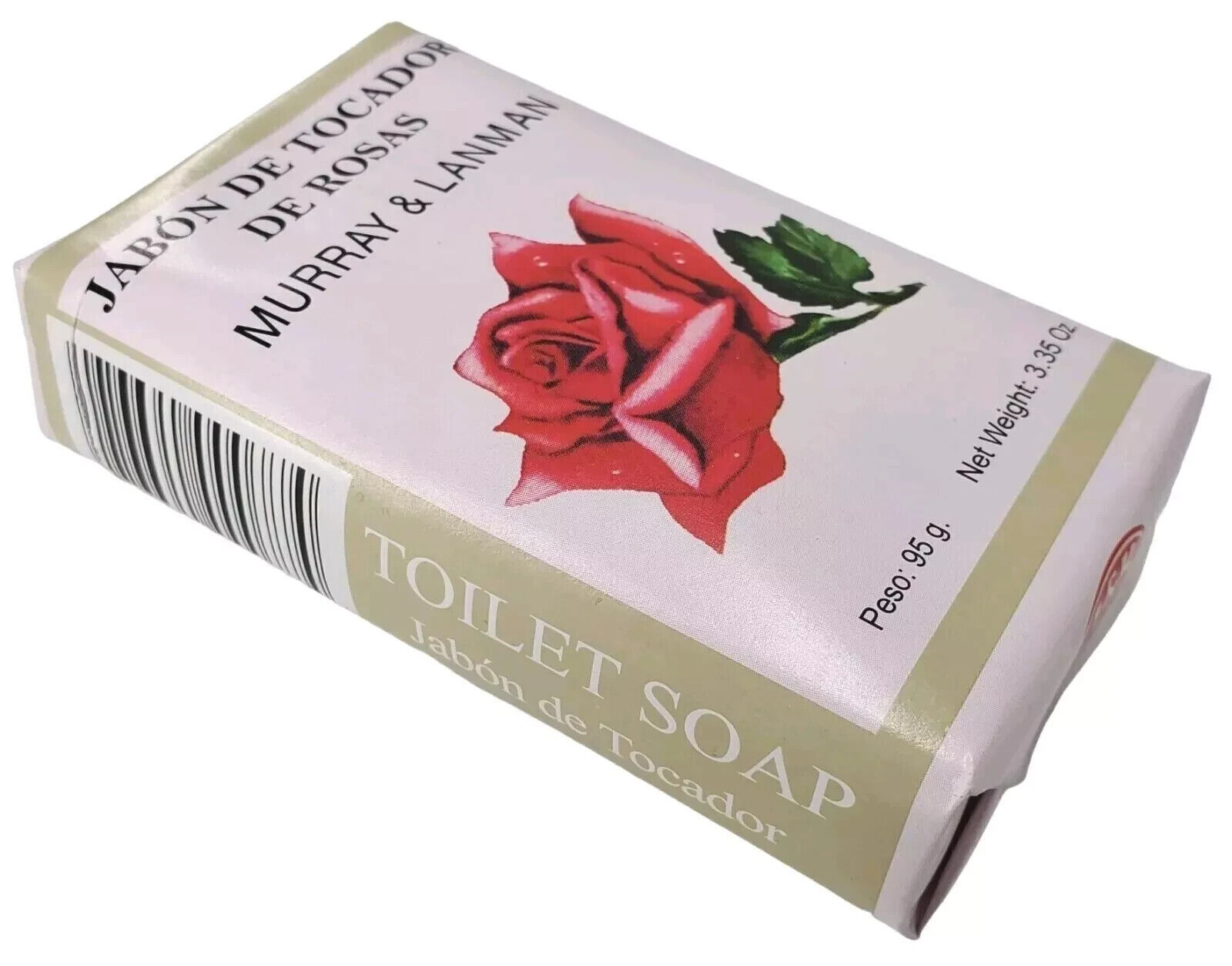 Murray AND Lanman Rose TOILET Soap Jabon de Tocador de Rosas 3.35oz/95G – NEW