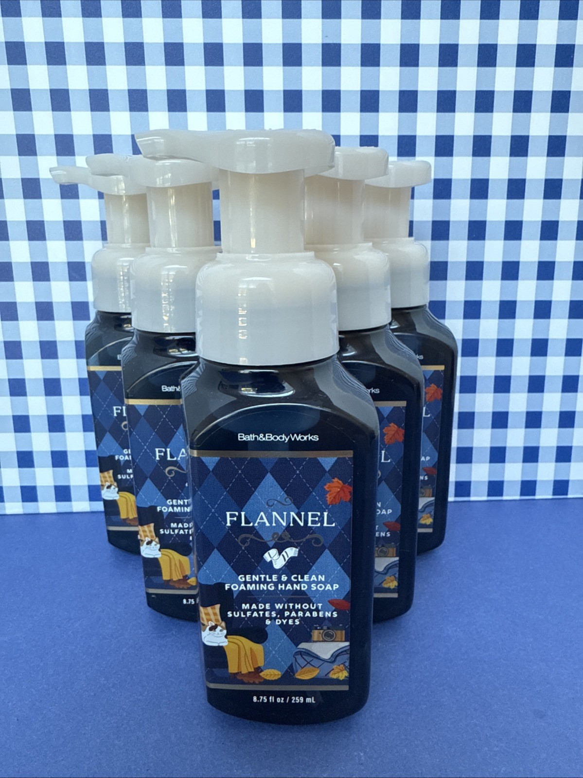 6X ~ Bath Body Works ~ FLANNEL ~ Gentle Foaming Hand Soap