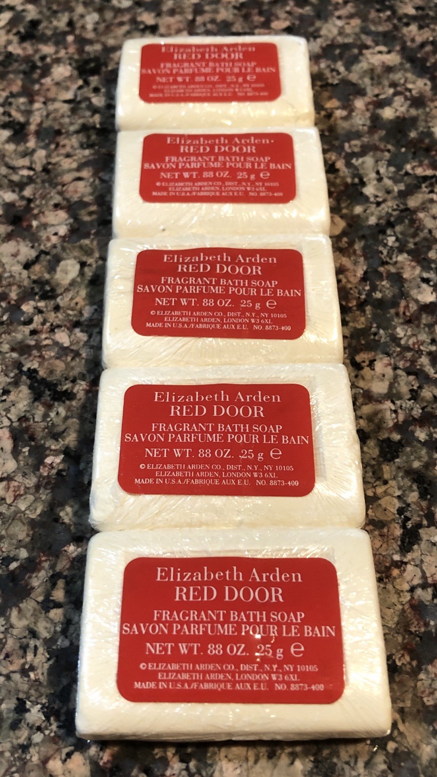 (Lot of 5) Vintage Elizabeth Arden Red Door Fragrant Bath Soap 25 g 0.88 oz RARE