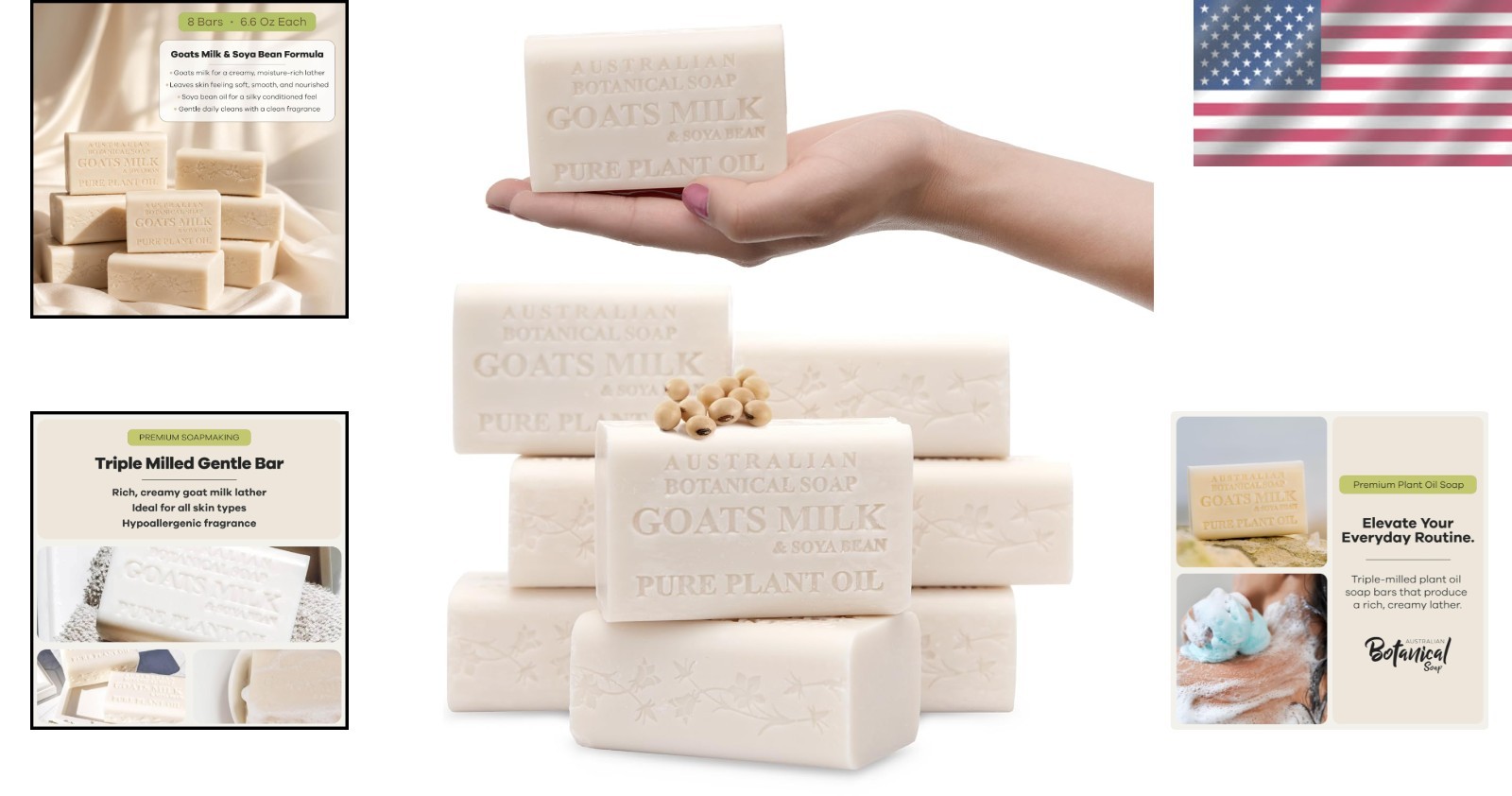Moisturizing Goat Milk Soap with Soya Bean Oil
