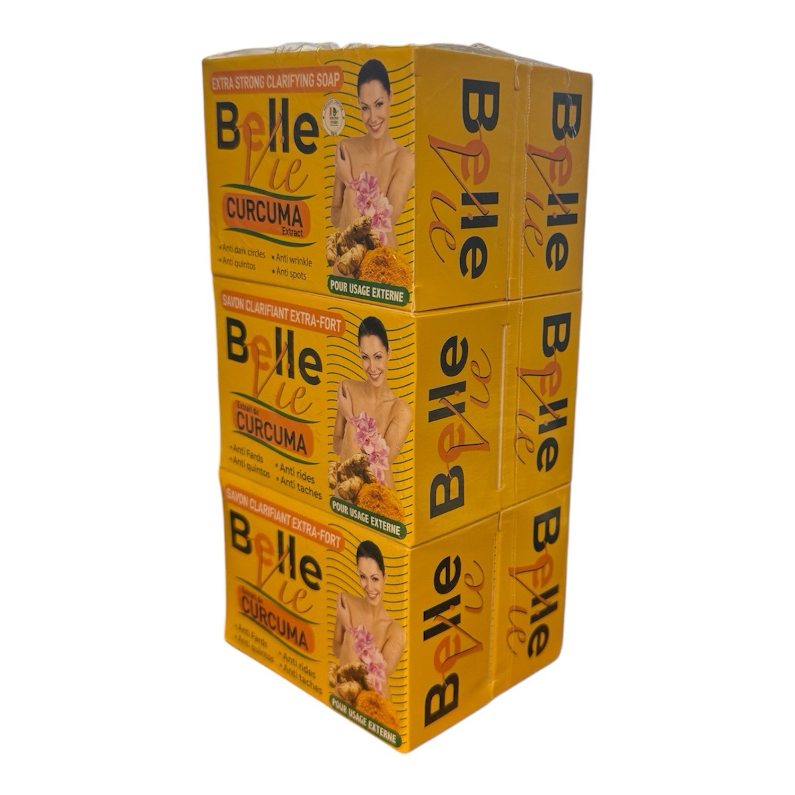 Belle Vie Rich Turmeric Soap Curcuma Extract 225g 💯% AUTHENTIC ( 6 Packs ) 225g