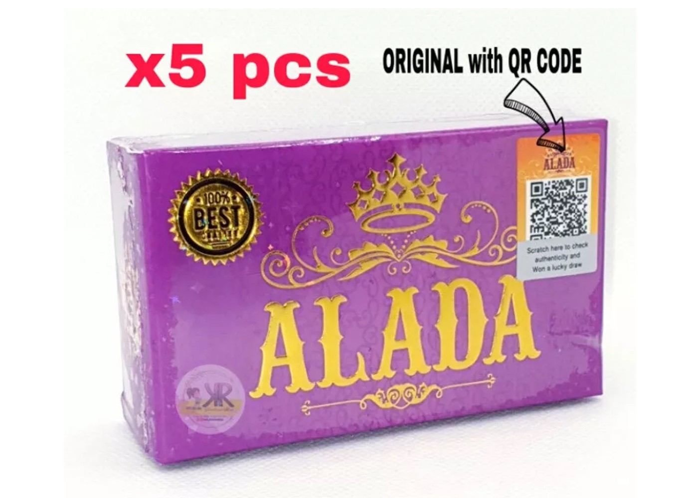 ALADA Whitening Soap Naturally Brightening Natural Extract Face Body 160G X5