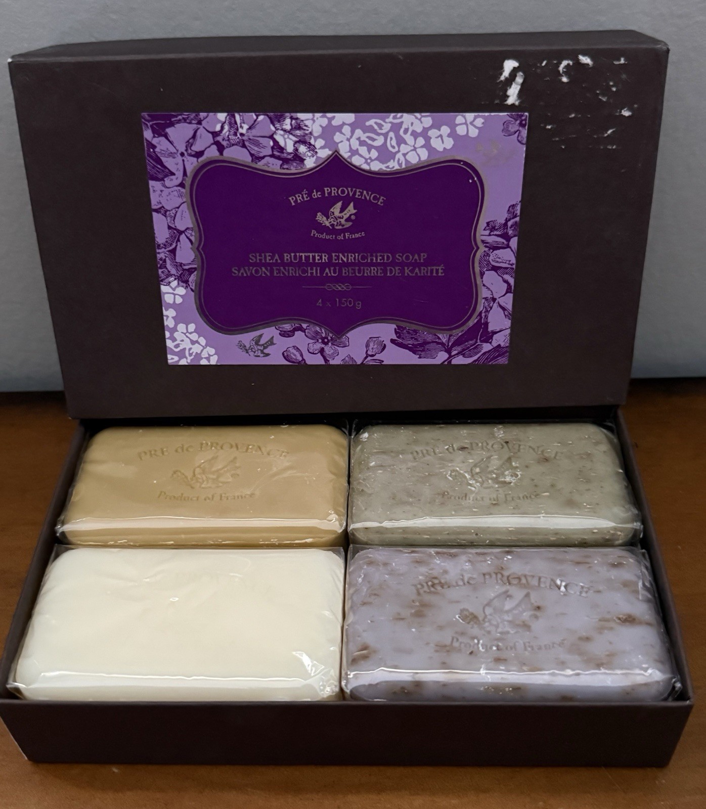 Pre de Provence Lavender Milk Verbena & Sage Soap 150gm Bar Shea Butter Gift Set