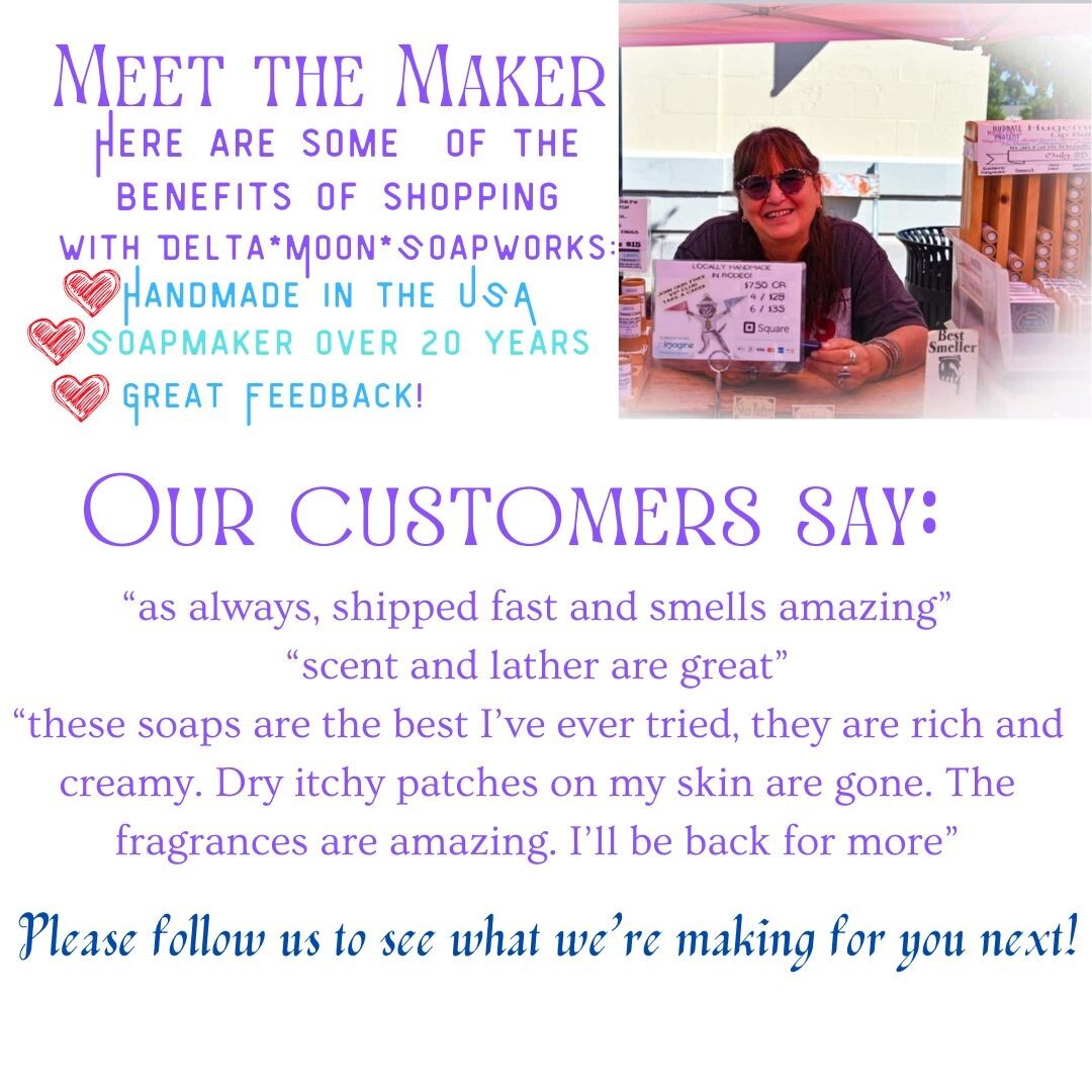 Lot of SIX Handmade Goat Milk Soap, Your Choice of 6, + samples, ships fast