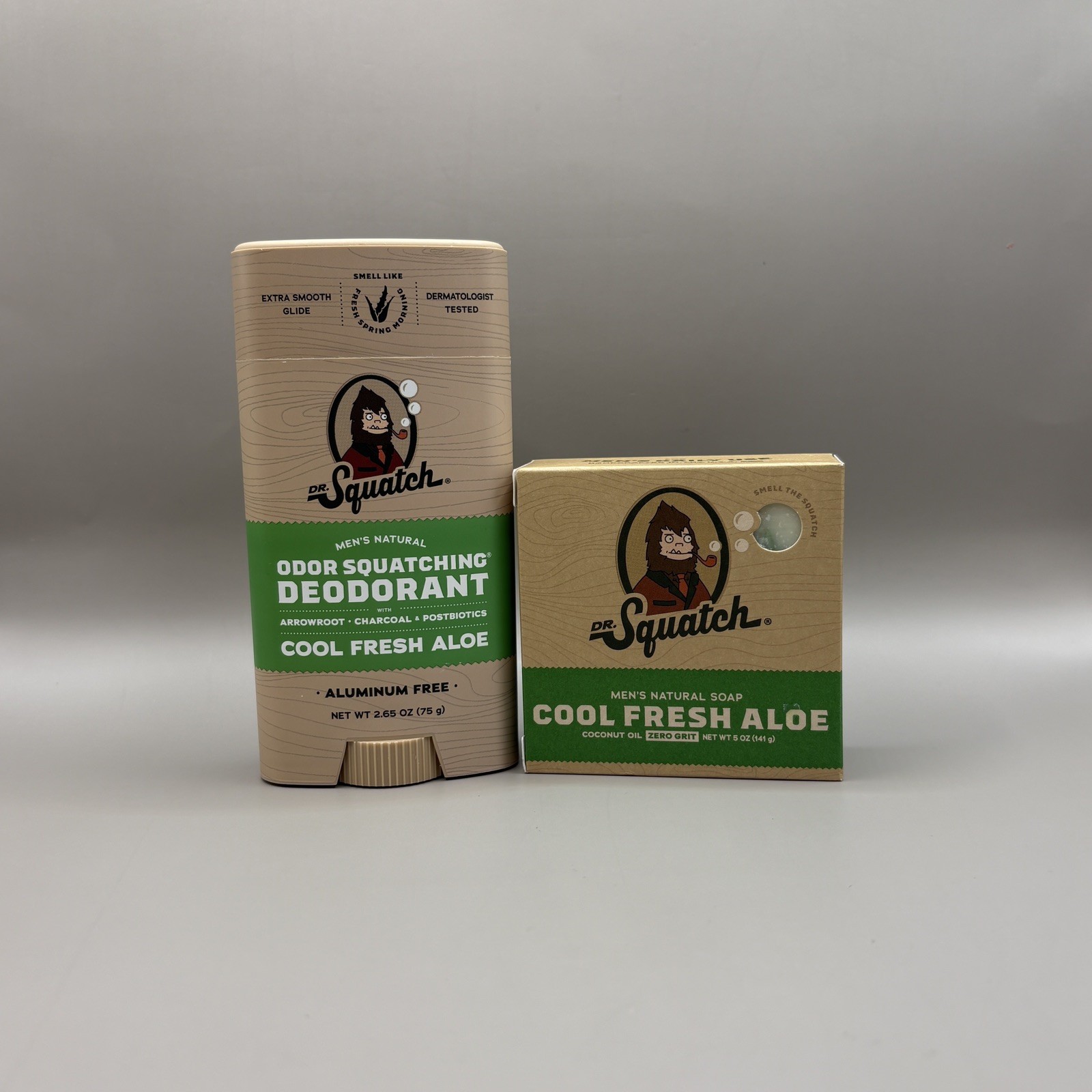 Dr. Squatch Cool Fresh Aloe Bundle Soap & Deodorant All Natural NEW