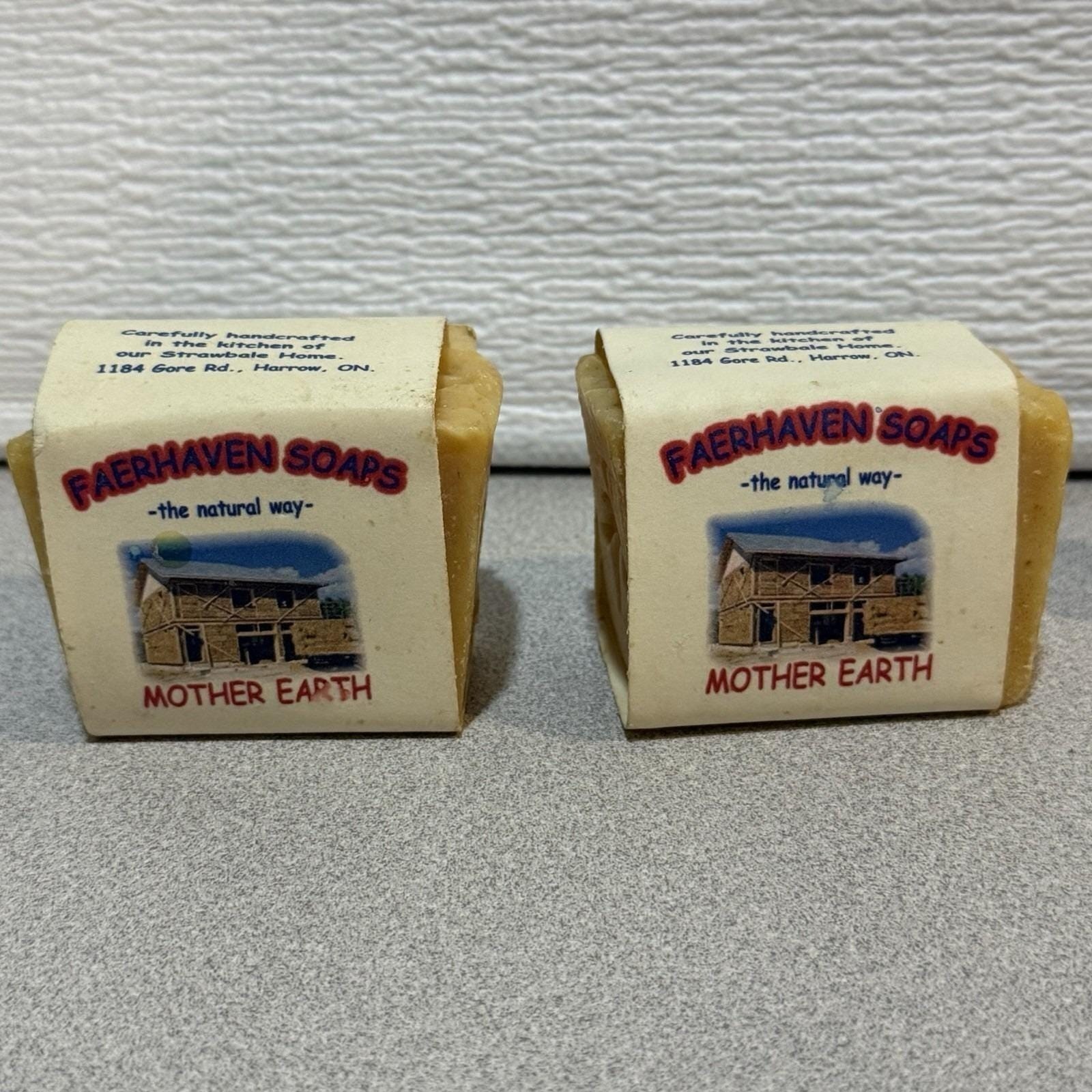 Bulk Homemade Lot Of 7 Amish Country Faerhaven Mother Earth Soap Bars