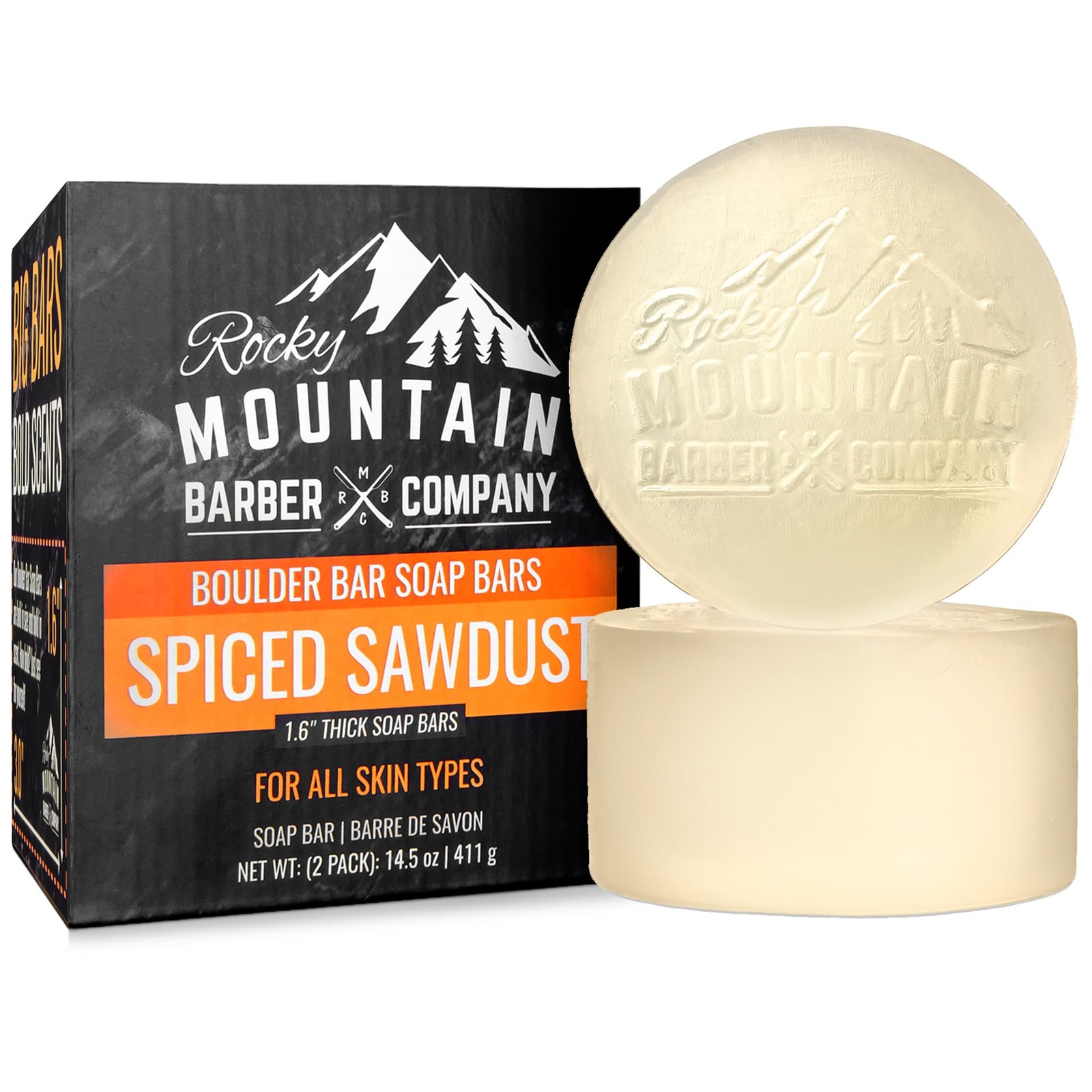 Men’s All-in-One Shampoo & Body Soap Bars – Extra Thick 1.6” Glycerin Hair & …