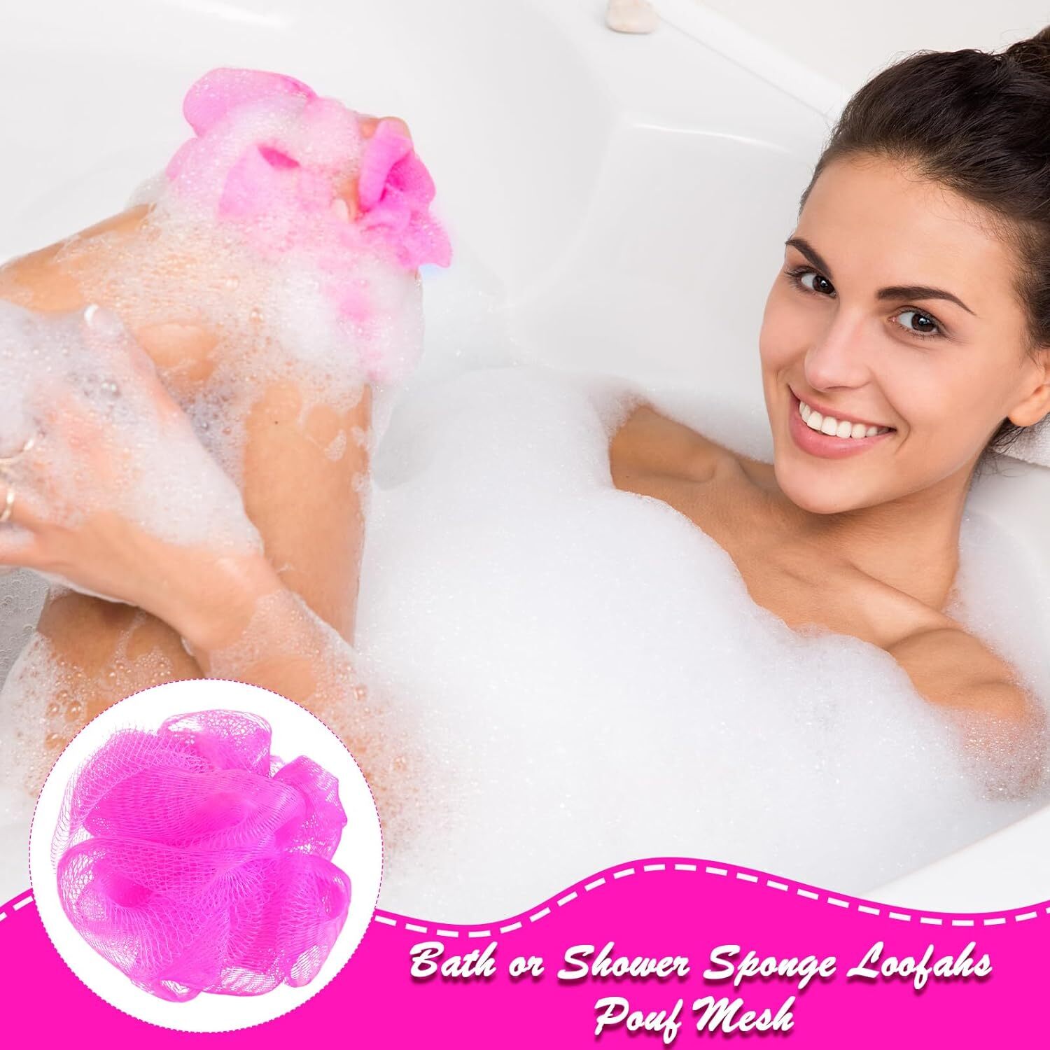 Shellwei 24 Pcs Loofah Sponge Bulk Mini Shower 3 Inch As Picture Shown