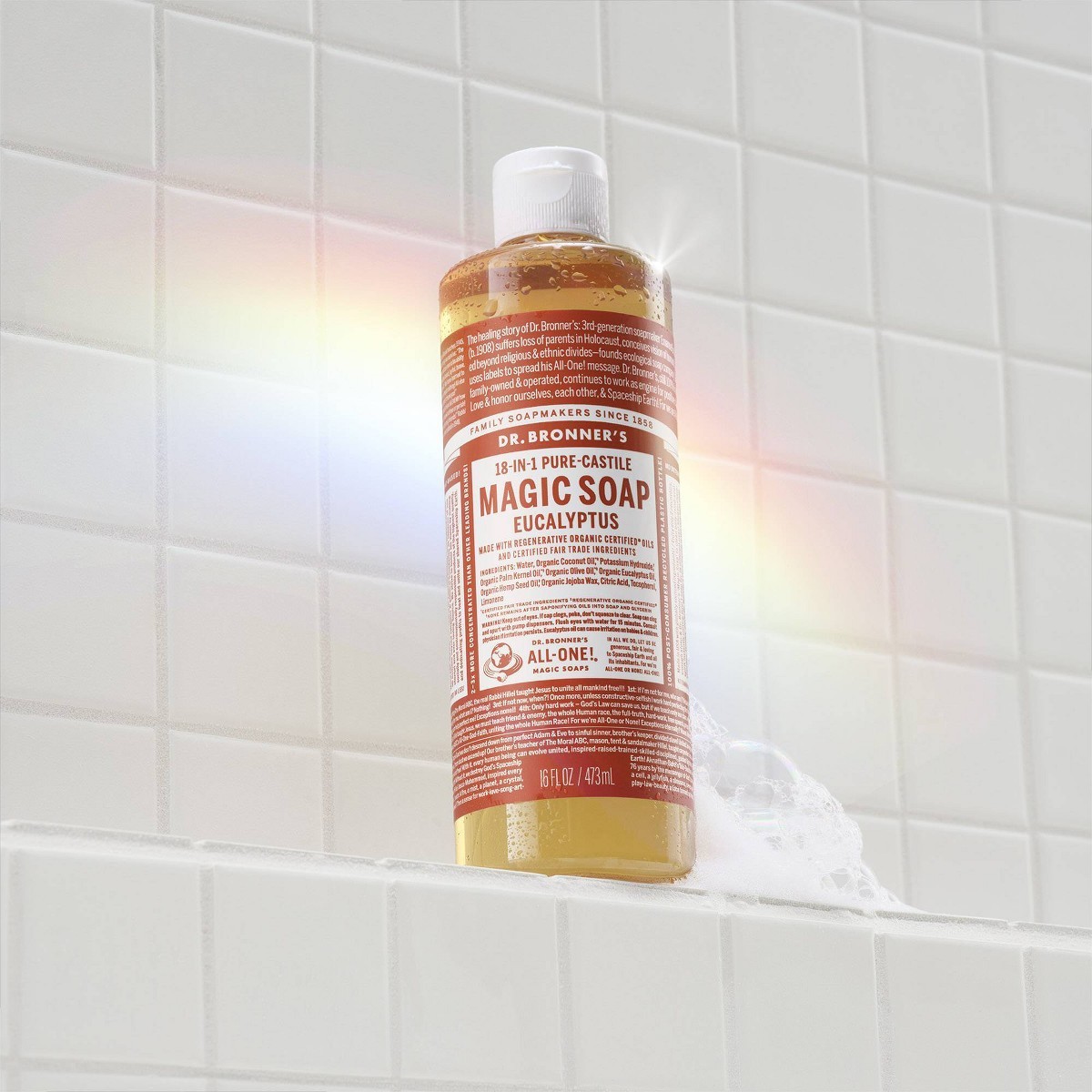 Dr. Bronner’s Magic Pure Castile Liquid Soap Bodywash – Eucalyptus – 16 fl oz