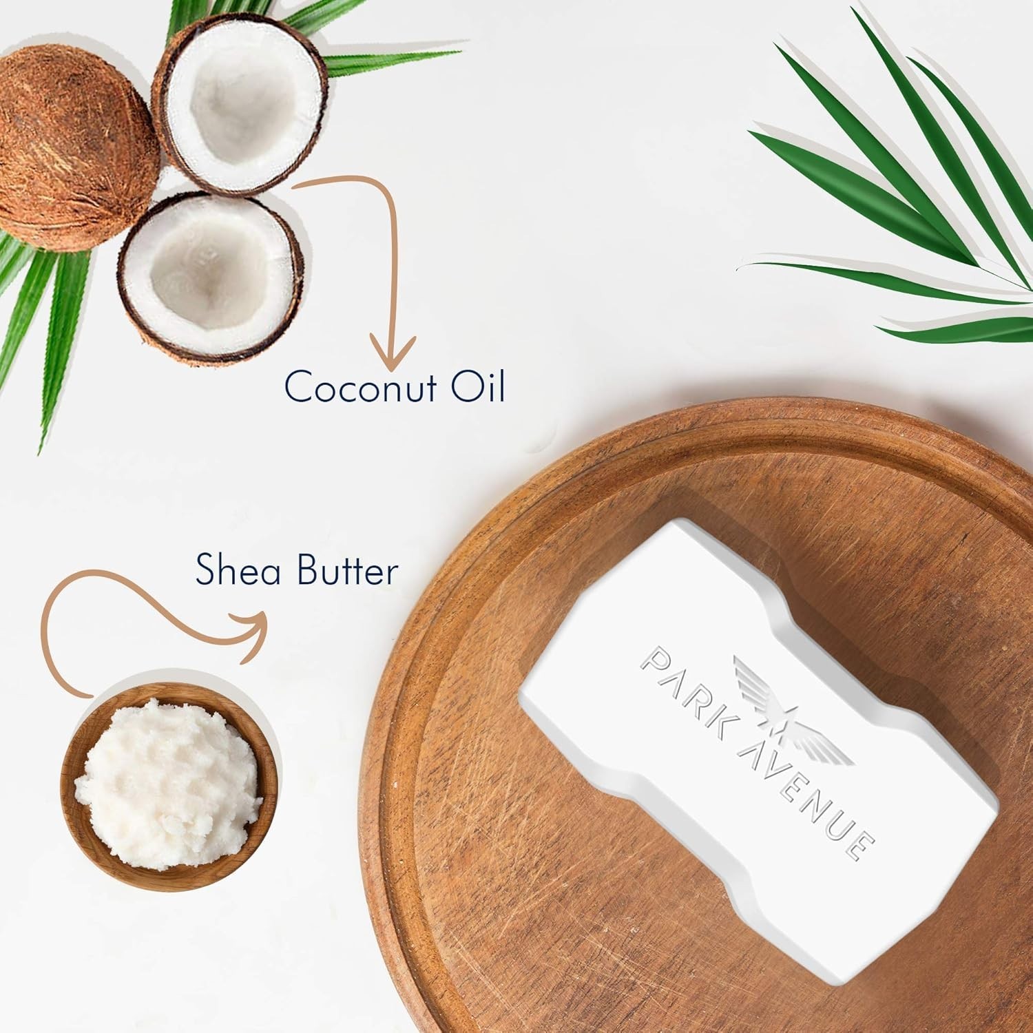 Park Avenue Pure Luxury Men’s Bath Soap 125g x 4 Pack Shea Butter Coconut Oil
