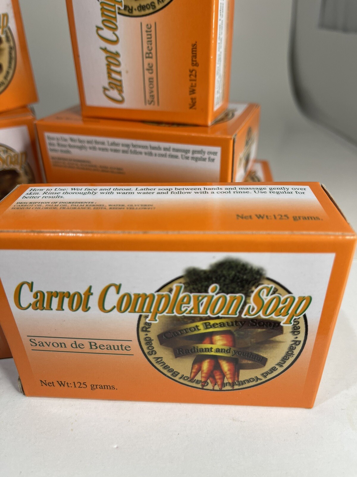 Carrot Complexion Bar Soap With Carrot Oil 125 Grams. Older Formula 7 Years Old