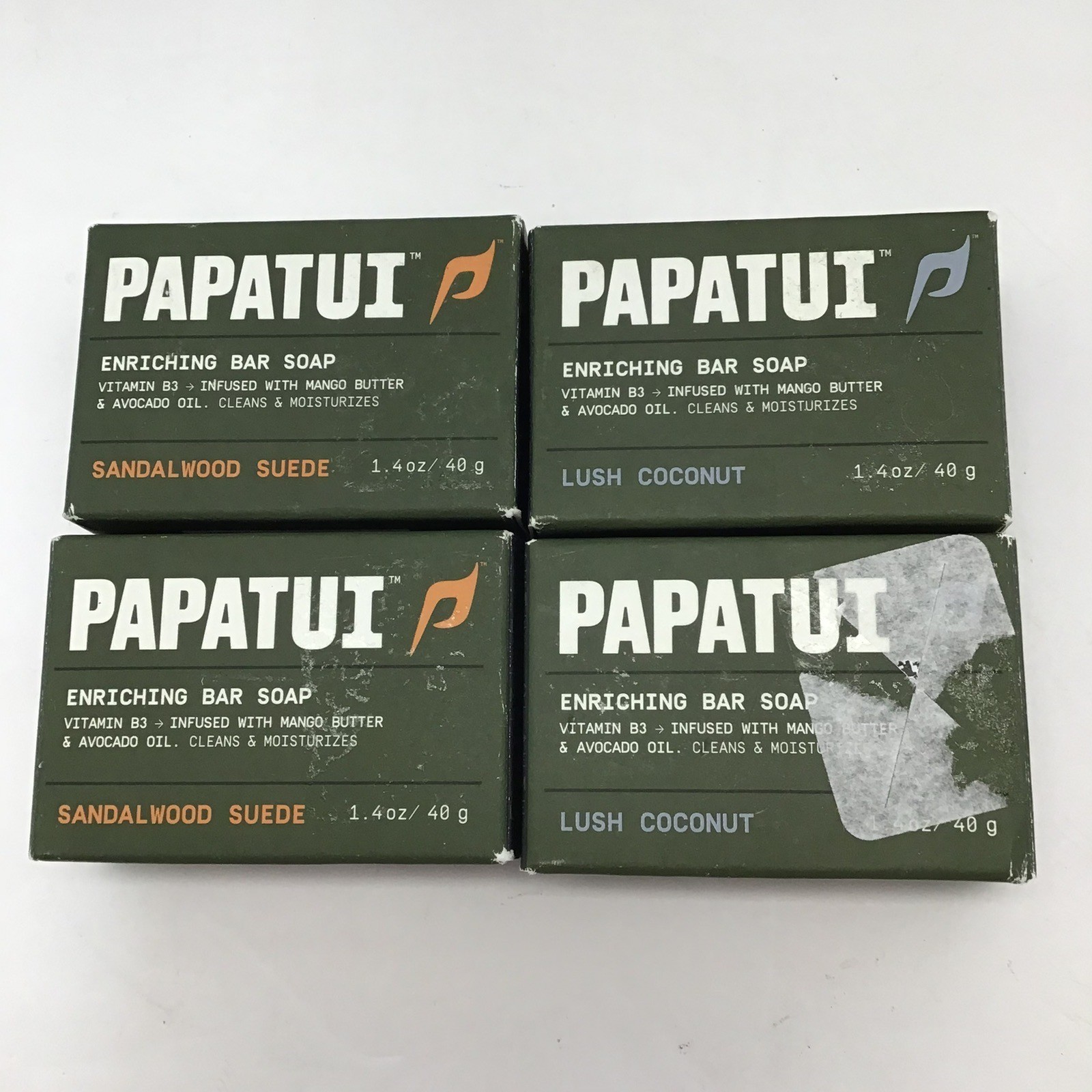Papatui Enriching Bar Soap Mixed Lot Scents Men’s Travel Size 1.4oz Bars