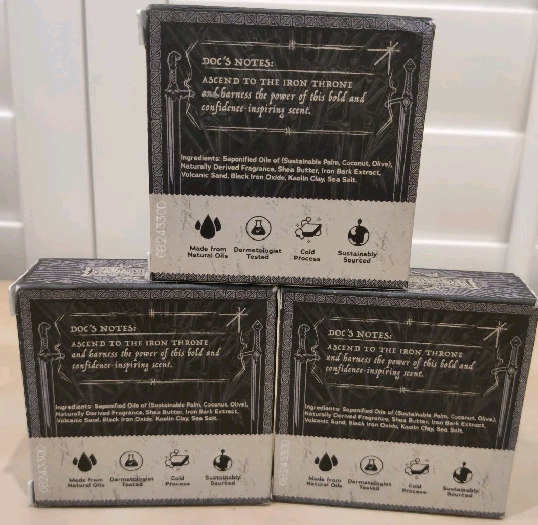 DR. SQUATCH Men’s All Natural Bar Soap – Thousand Sword Scrub – 5oz (3-pack)