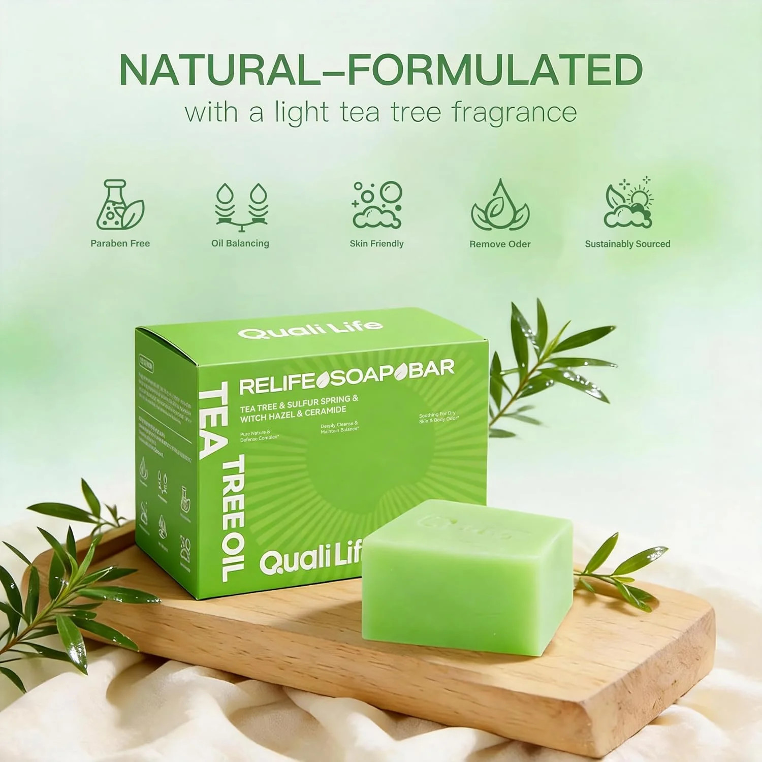 3 Pcs Veloma Antifungal Soap,Veloma Soap,Soothing Tea Tree & Eucalyptus, Deep Po
