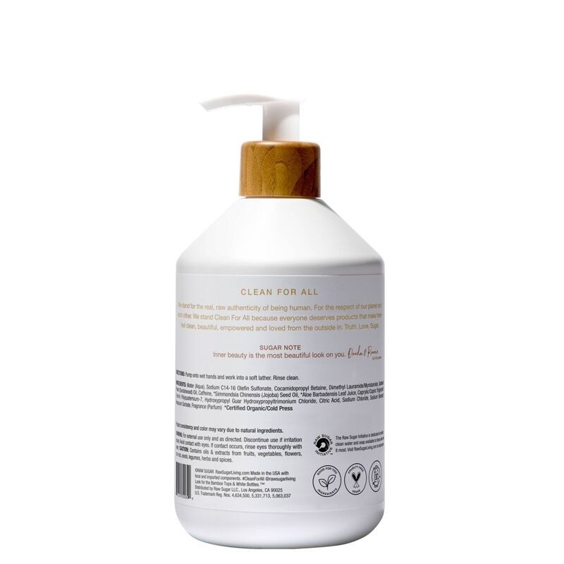 Raw Sugar Simply Hand Soap, Santal + Caffeine, 16.9 fl oz