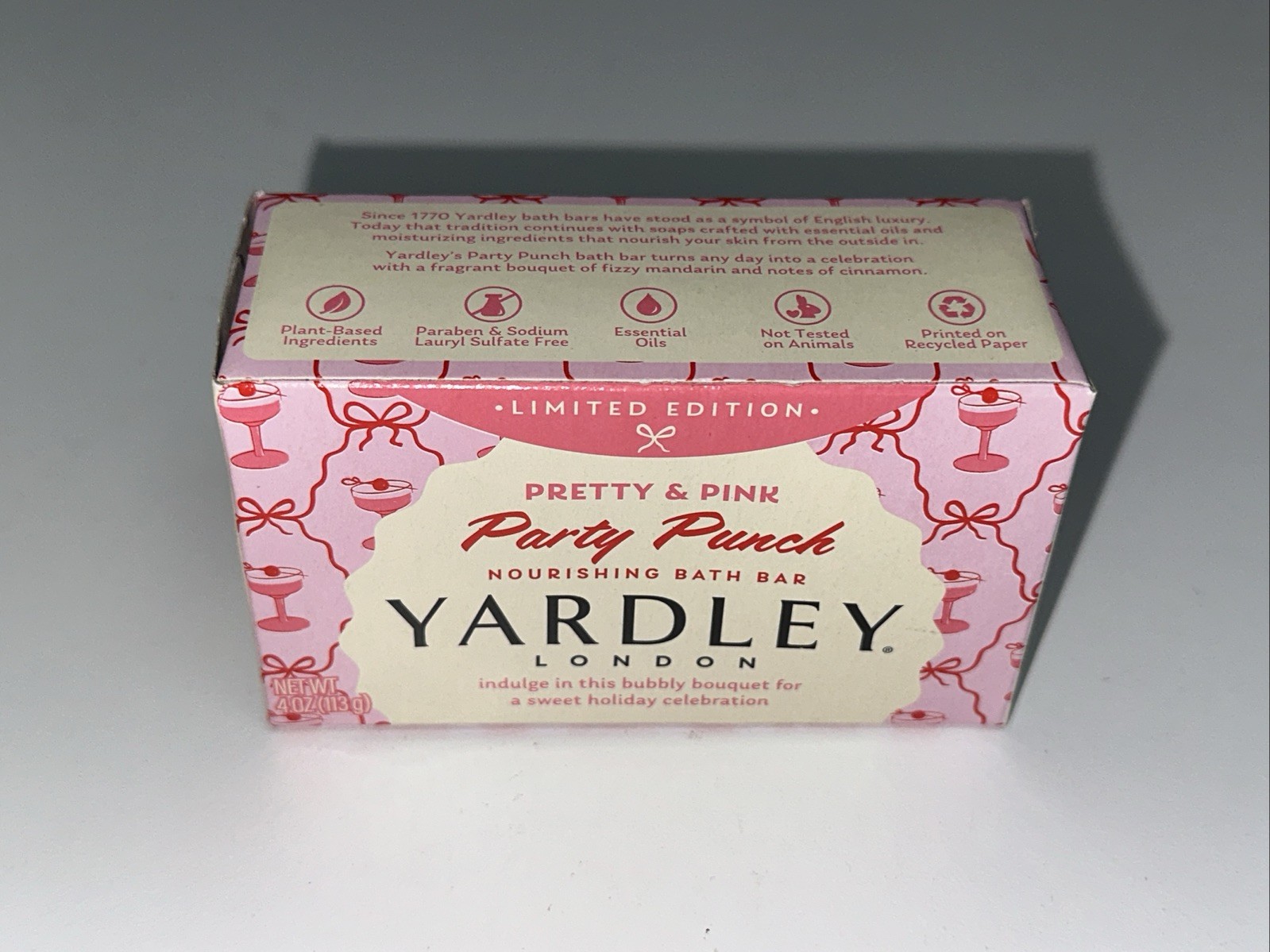 8x Yardley London Limited Edition Pretty & Pink PARTY PUNCH Bath Bar Soap 4oz