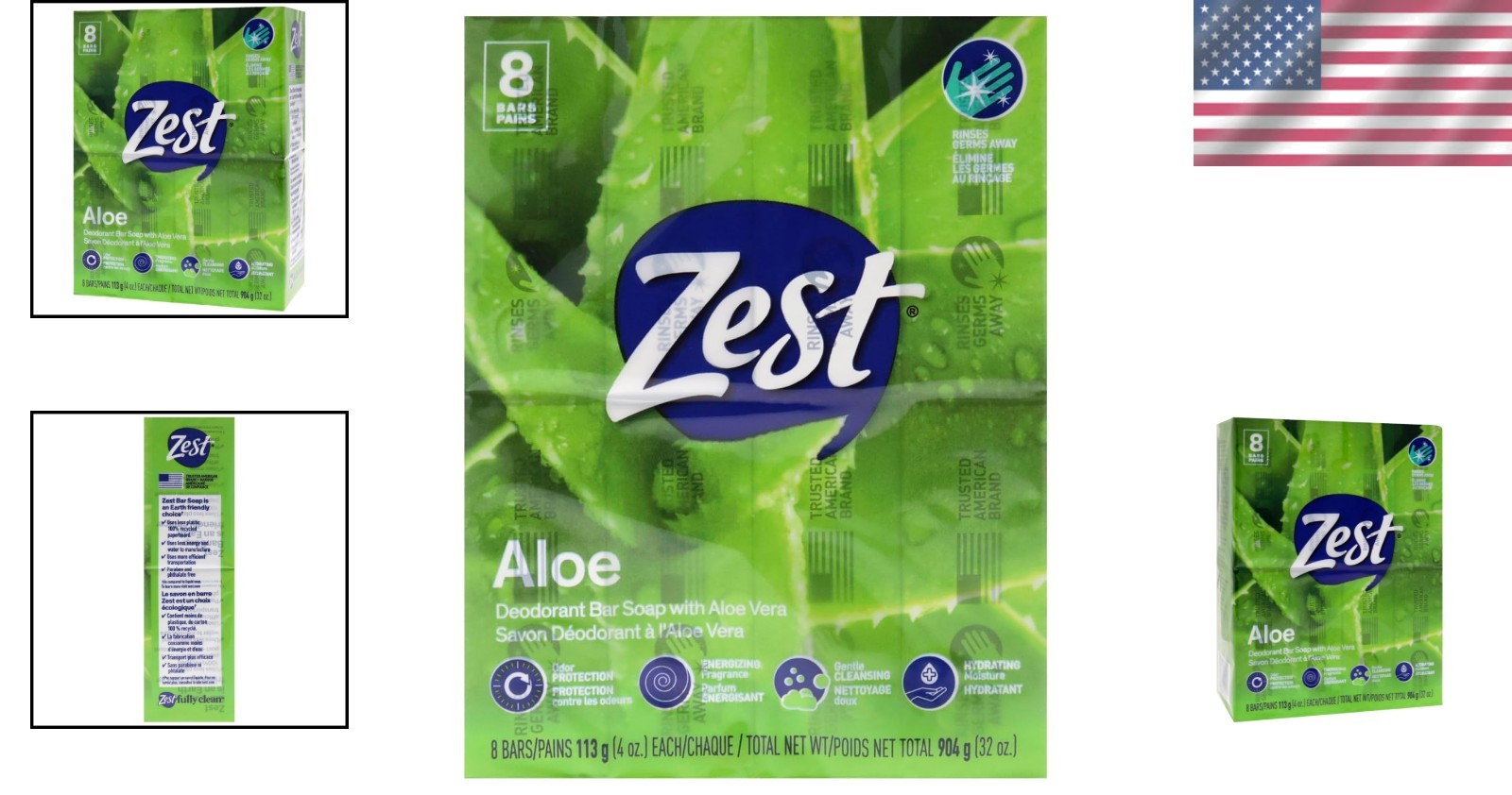 Soothing Fresh Aloe Soap – 8-Pack, 4oz Each for a Refreshing Bath Experience