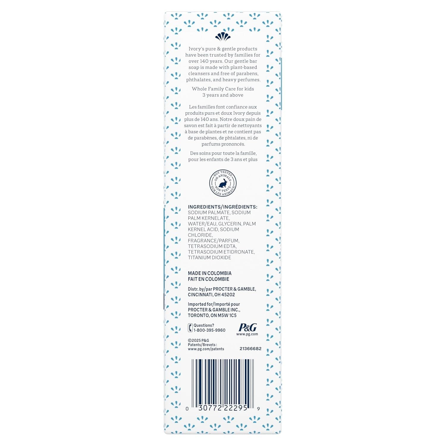 Ivory Gentle Bar Soap 10 Pack 3.17oz Original Scent 99.44% Pure Family Clean