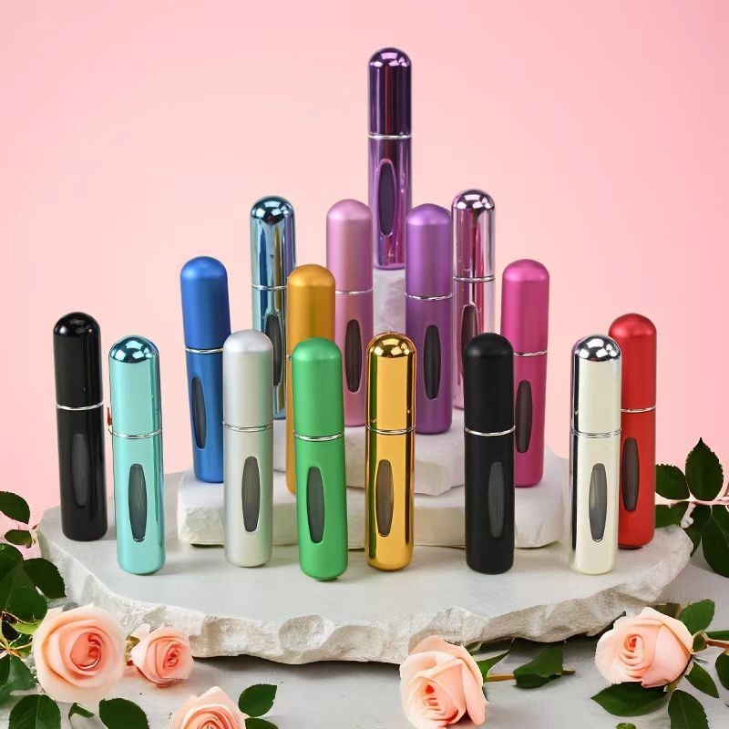 Any 5 PCS Mini Travel Perfume Atomizer Bottle Portable Spray Pump Case Refill