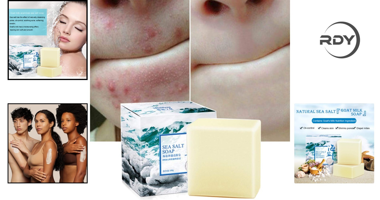 Moisturizing Goat Milk Exfoliating Soap with Sea Salt – 3.52 Oz for Radiant Skin