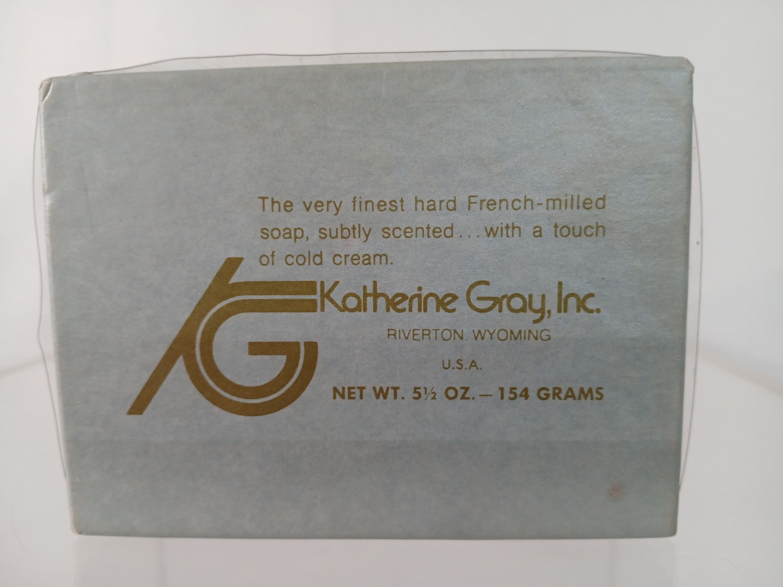 VINTAGE KATHERINE GRAY FRENCH MILLED SOAP WITH COLD CREAM ROSE FLOWER PRINT