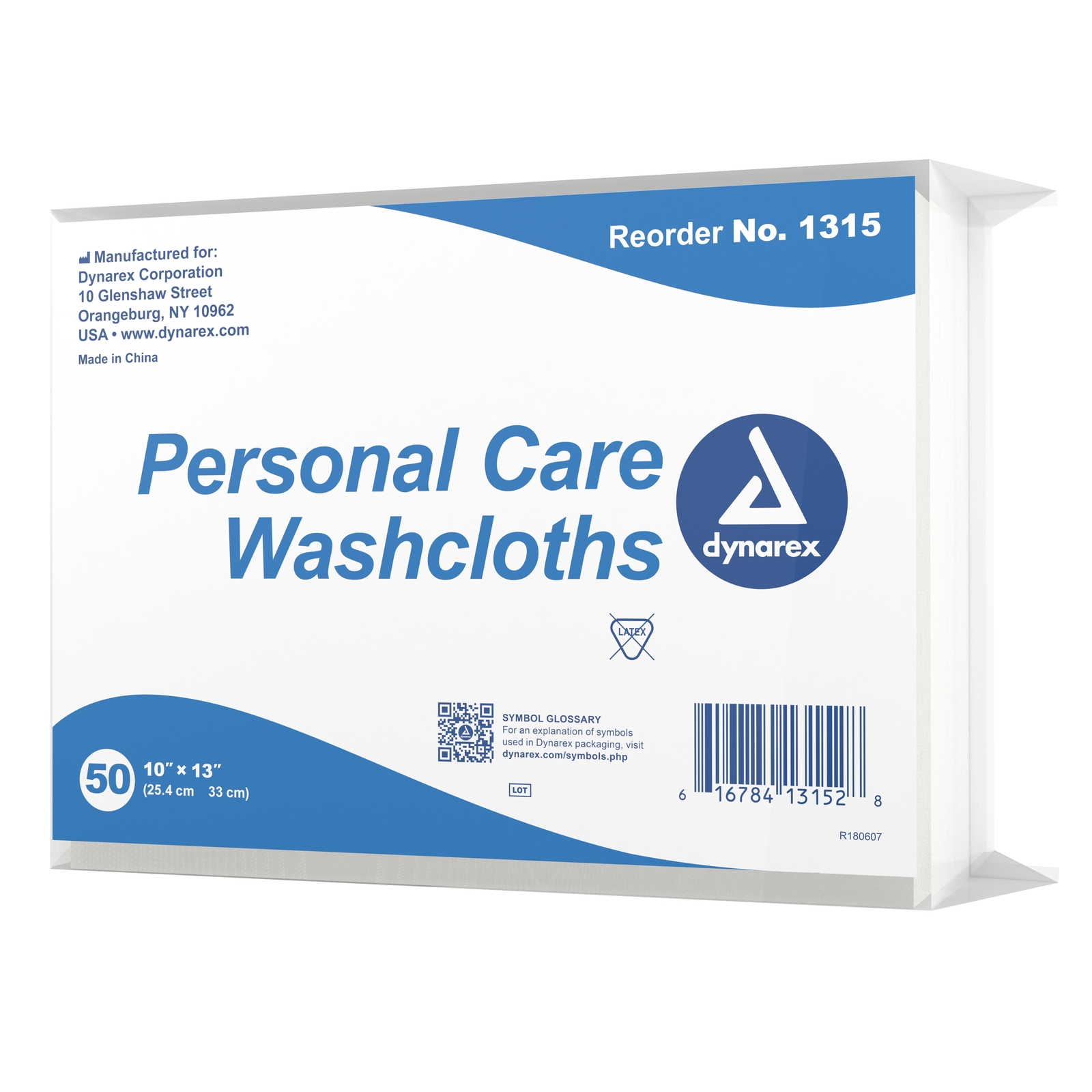 Dynarex Adult Wipe or Washcloth 10 x 13″ 1315 10 Pack 500 Wipes