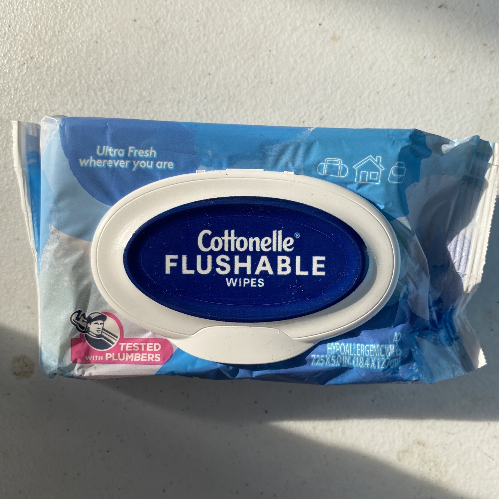 Cottonelle Flushable Wet Wipes for Adults, 6 Pack,42 Wipes, Alcohol-Free – 04/24
