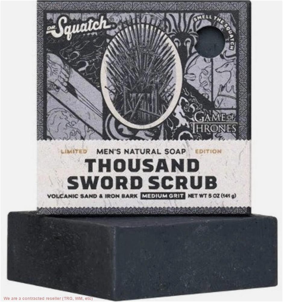 DR. SQUATCH Men’s All Natural Bar Soap – Thousand Sword Scrub – 5oz