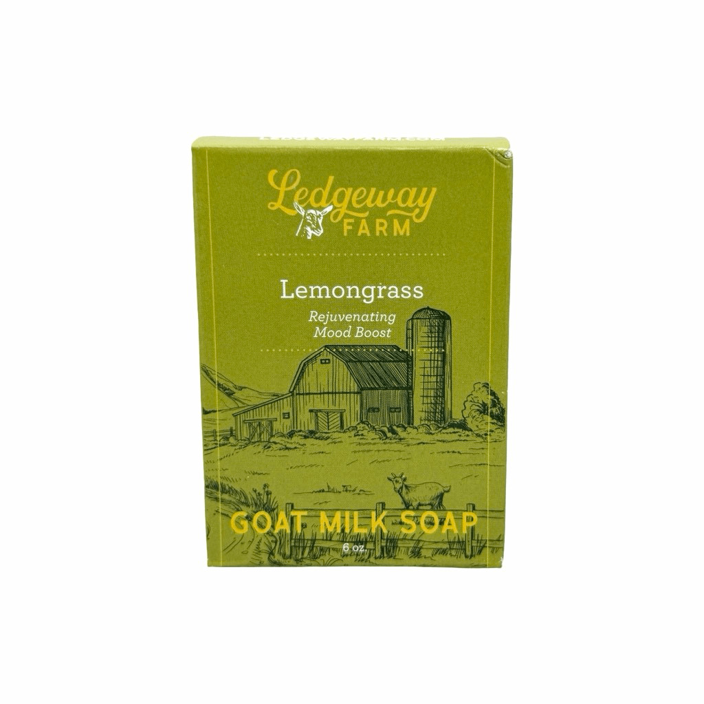 Ledgeway Farm Assorted Goat Milk Soap Set of 3 Bars 6 oz x 3 Charcoal Lemongrass