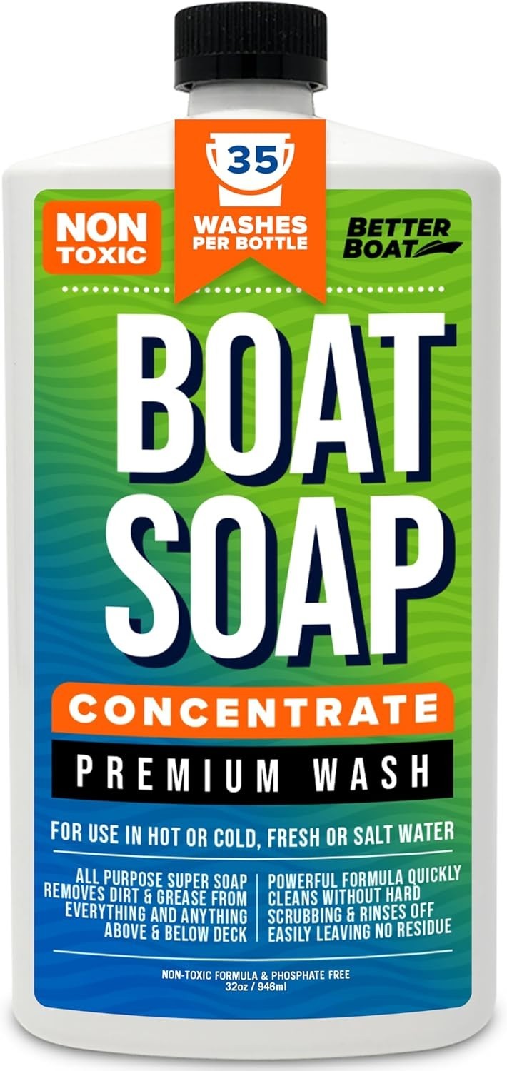 32 Fl Oz Marina Soap – Safe Cleaner for Fiberglass, Aluminum, and More