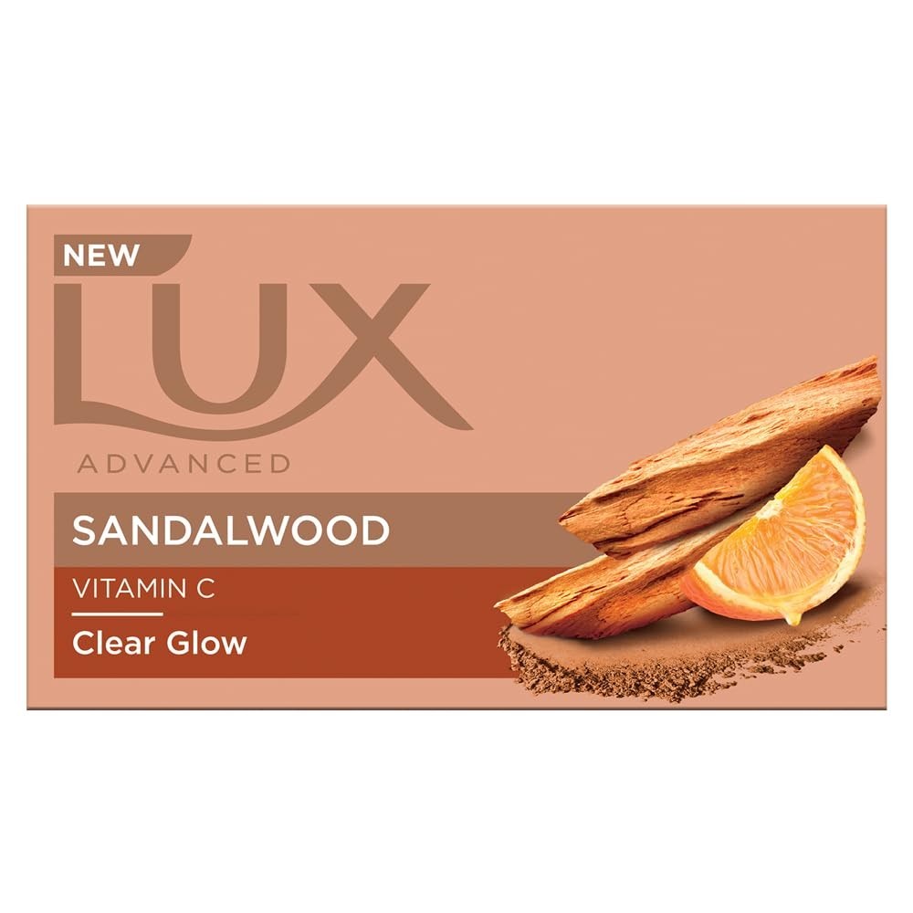 LUX Sandalwood, Bath Soap, 150gm x 5, for Clear, Glowing Skin