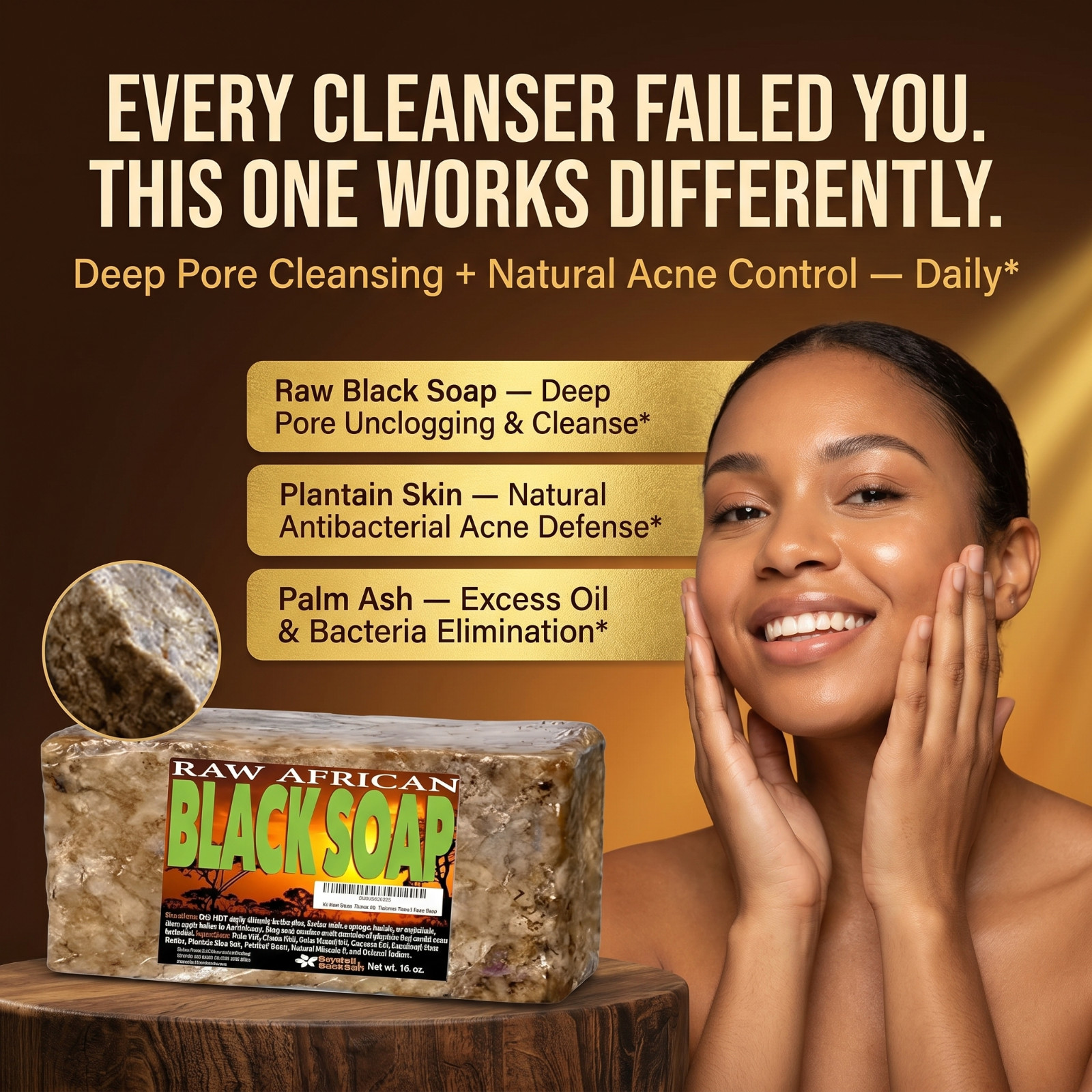RAW AFRICAN BLACK SOAP – Acne, Eczema, Dark Spots & Deep Cleanse Eczema Relief