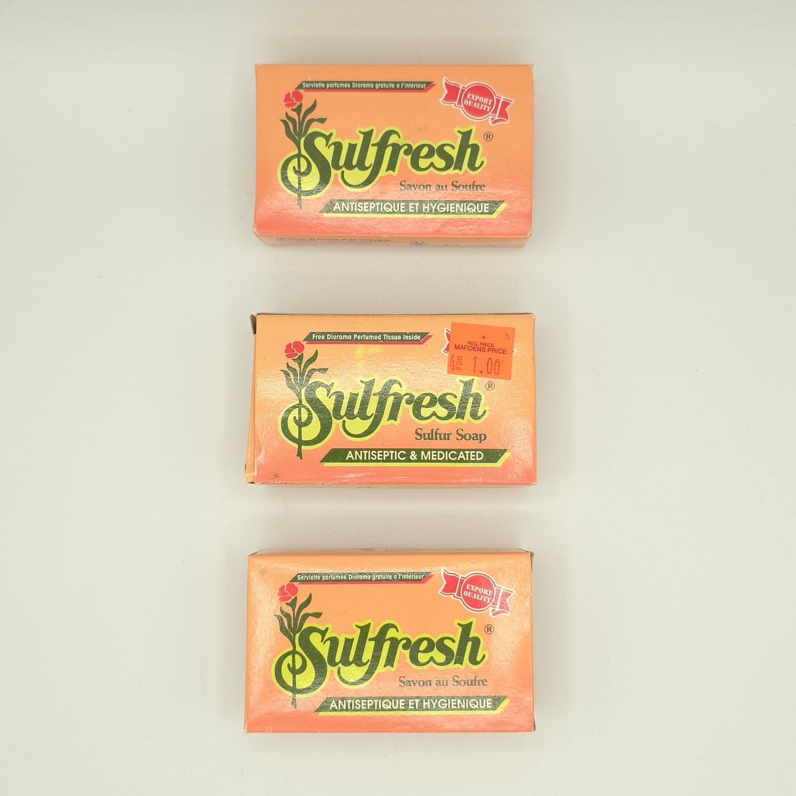 3 Sulfresh Sulfur Soap 85g Bars Lot Antiseptic Medicated 10% Sulfur New Sealed