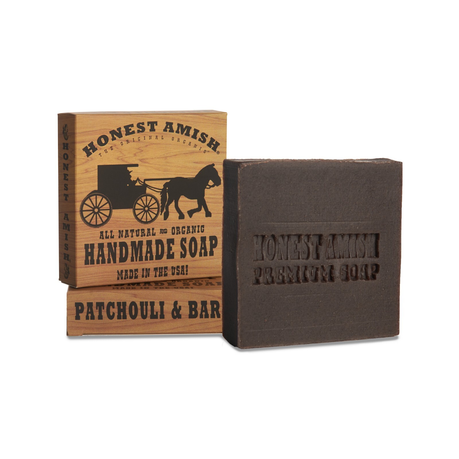 Patchouli and Bark Bath and Body Soap Bar- by Honest Amish