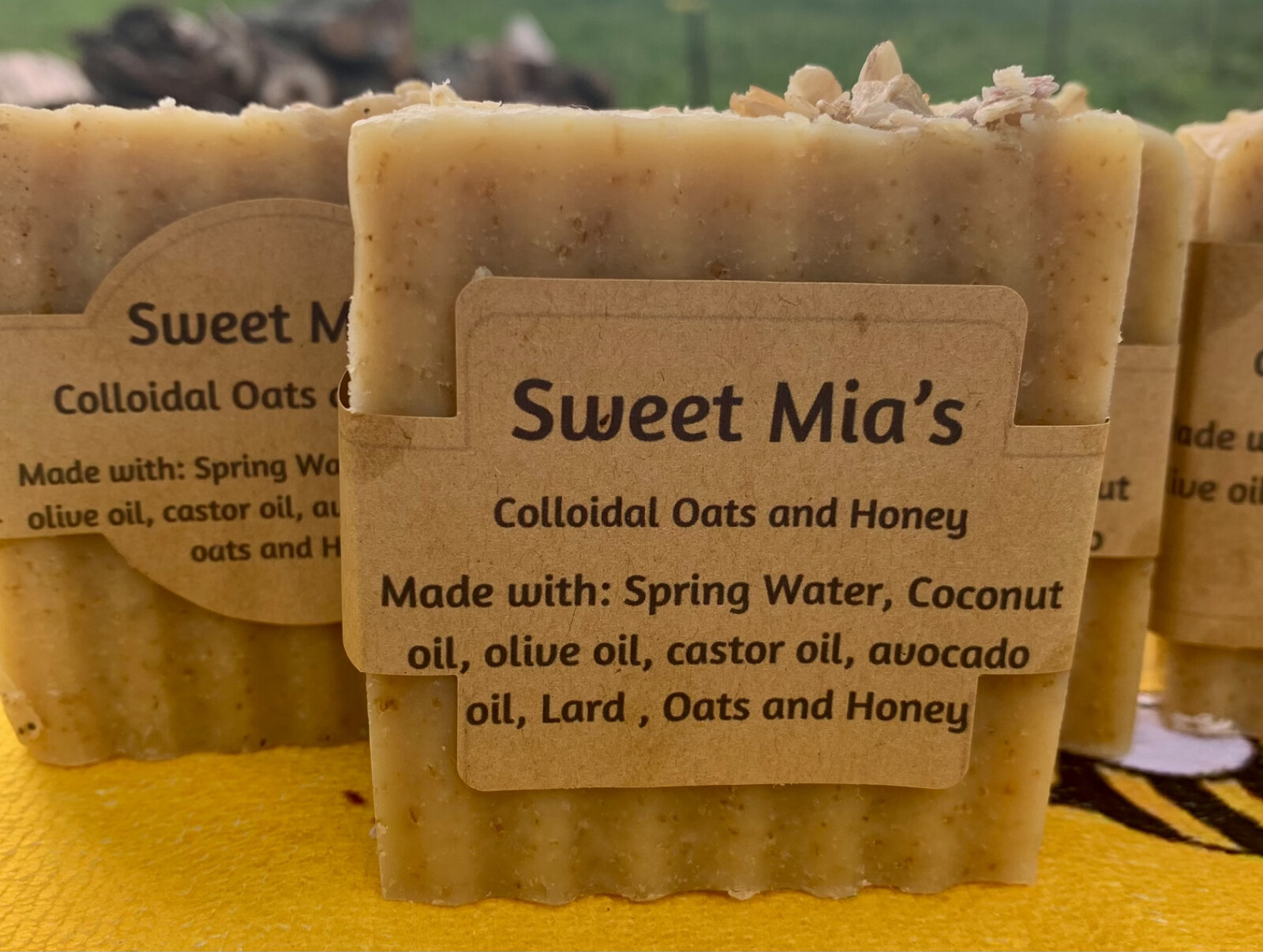 Colloidal Oats and Honey Artisan Soap Bars. Moisturizing,Soothing,Non-Irritating