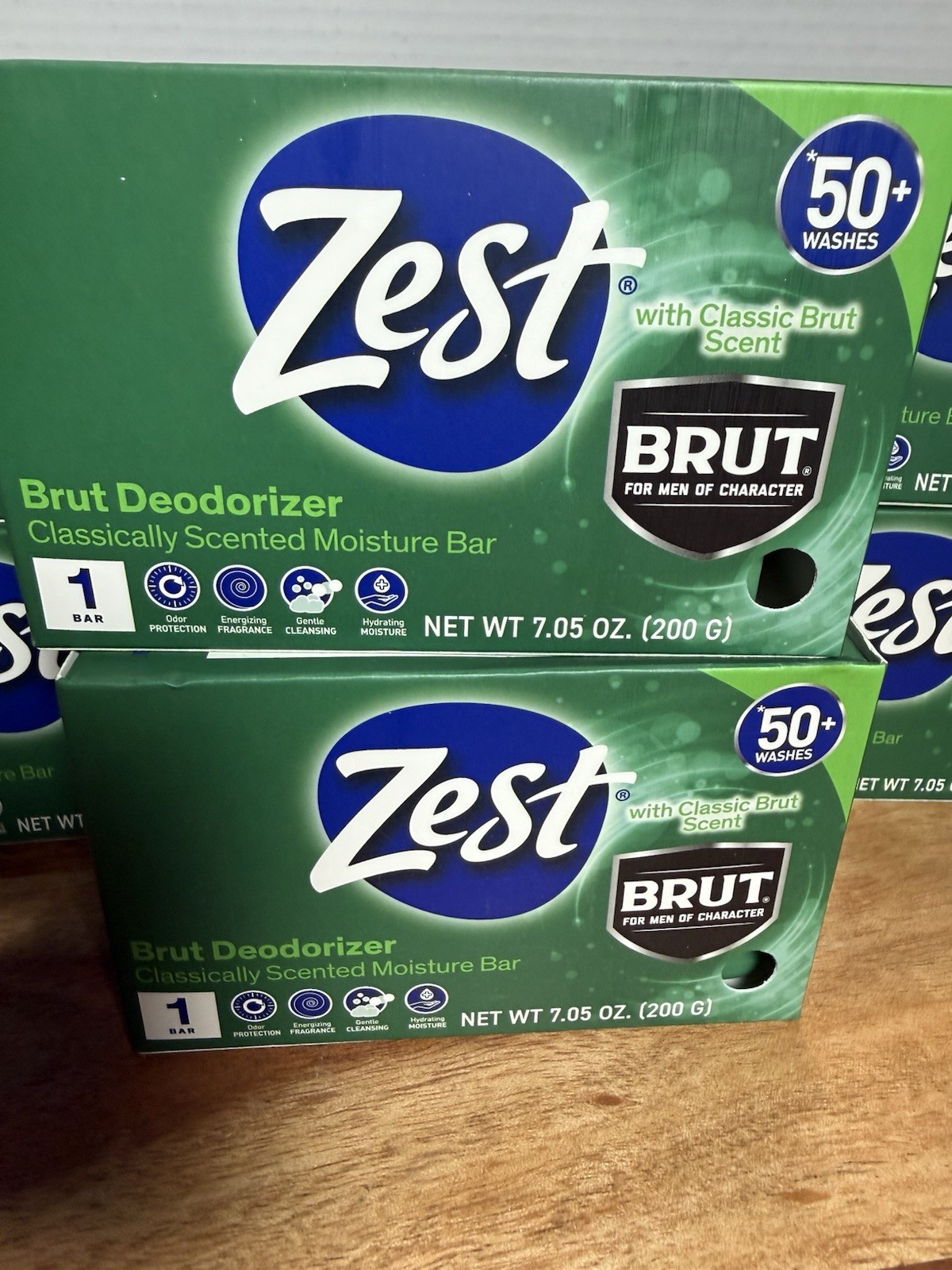 6pk Zest BRUT Large Classic Scent Moisture Soap Bars- 7.05 oz. LARGE!