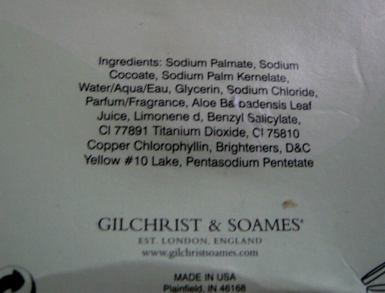 6 Gilchrist & Soames Spa Therapy Soap Bar 1.5oz Aloe Vera Moisturizing Skincare