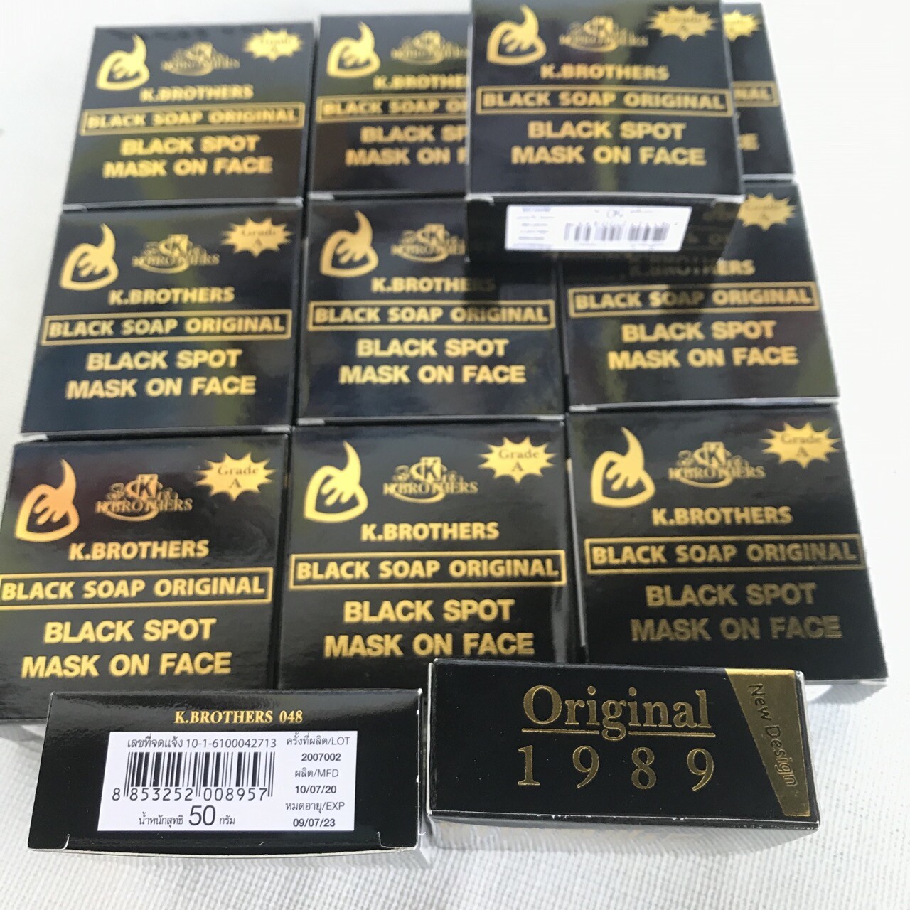 24x K-BROTHERS Original Beauty Care Face Out For Black Spot Whitening Soap 50g.